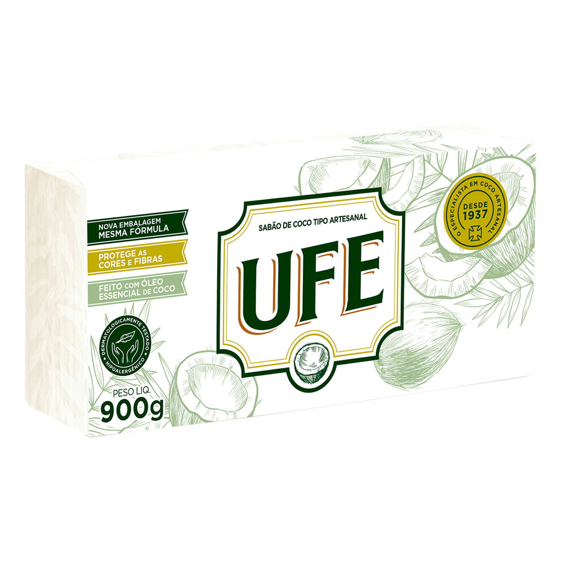 Sabão de Coco Ufe 900g C/5 Unidades