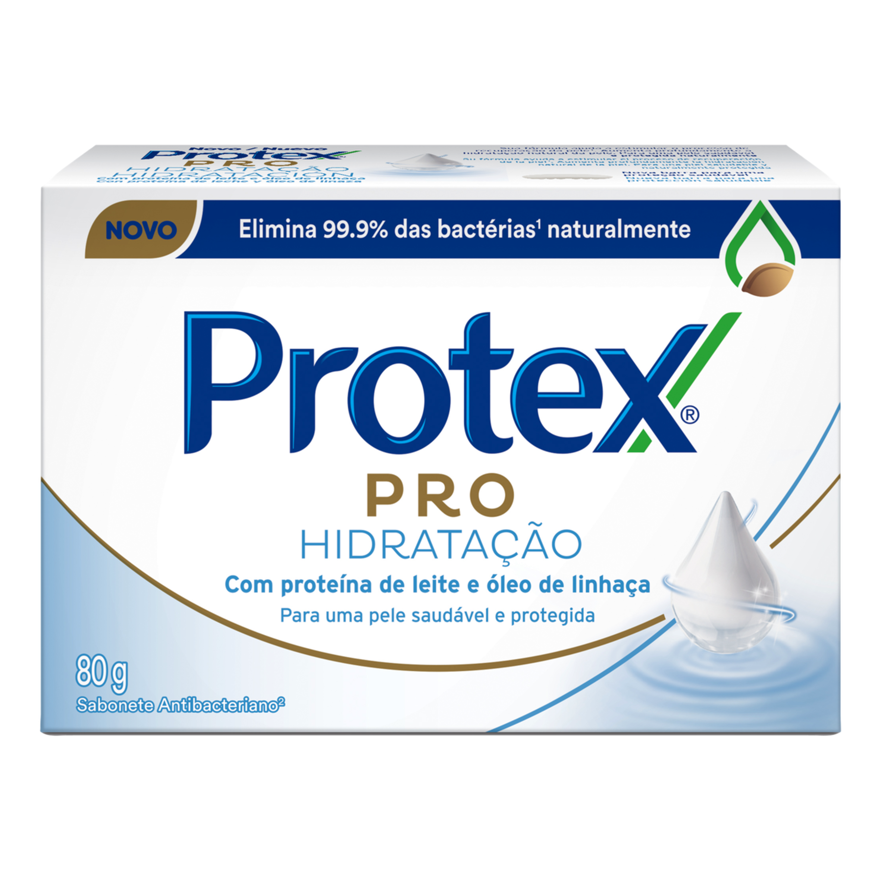 Sabonete Barra Antibacteriano Pro Hidratação Protex Caixa 80g