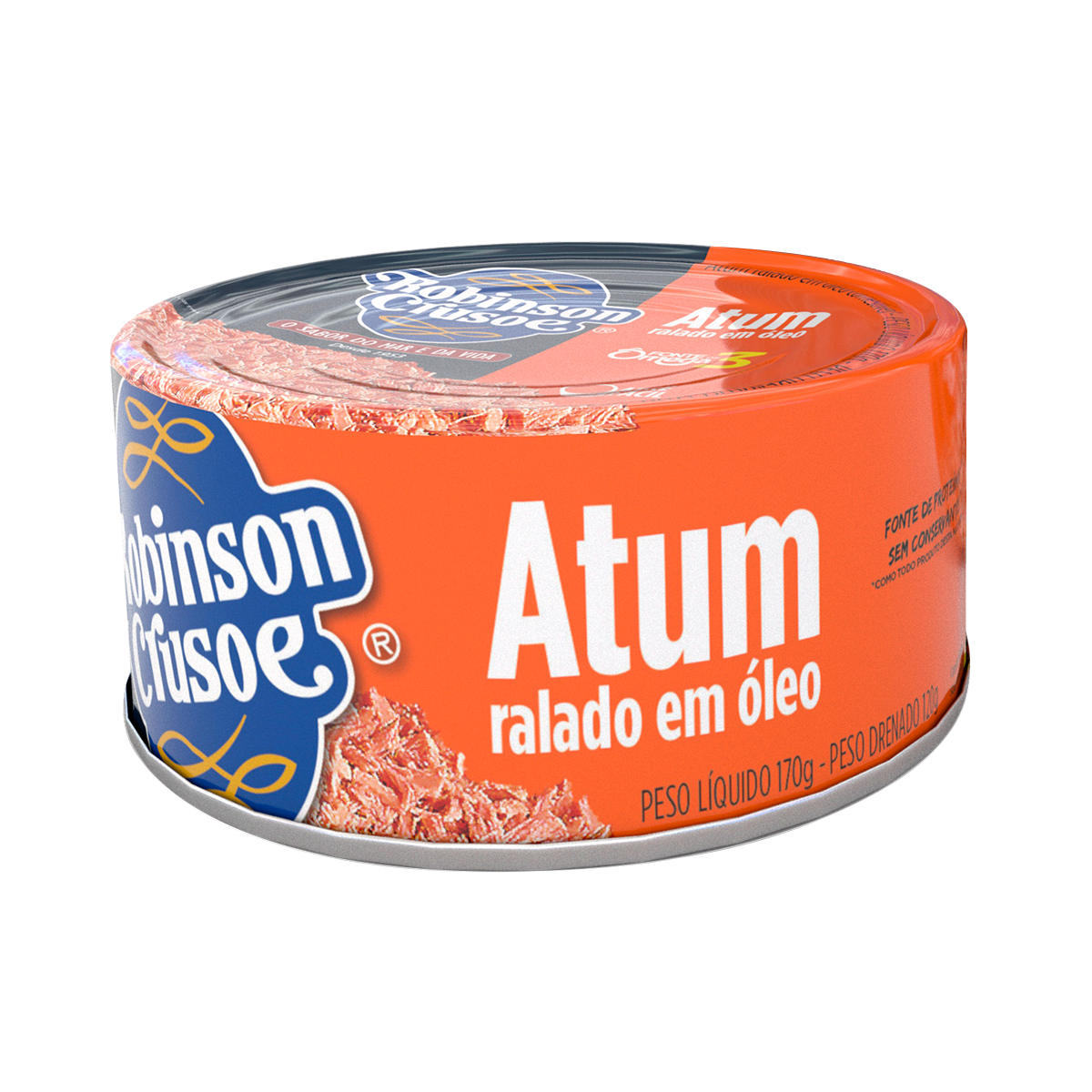 Atum Ralado em &Oacute;leo Robinson Crusoe Lata 170g