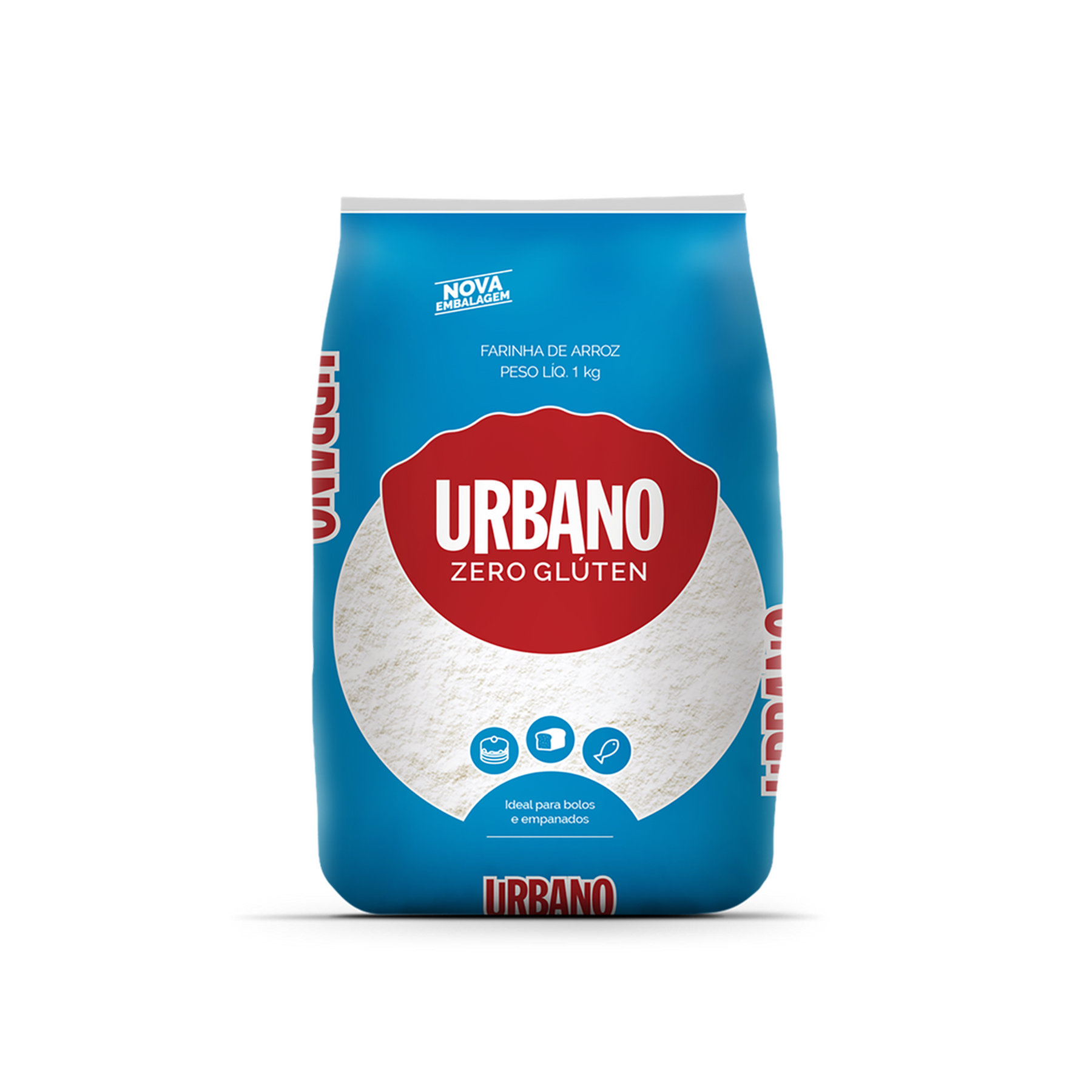 Farinha de Arroz Zero Glúten Urbano Pacote 1kg