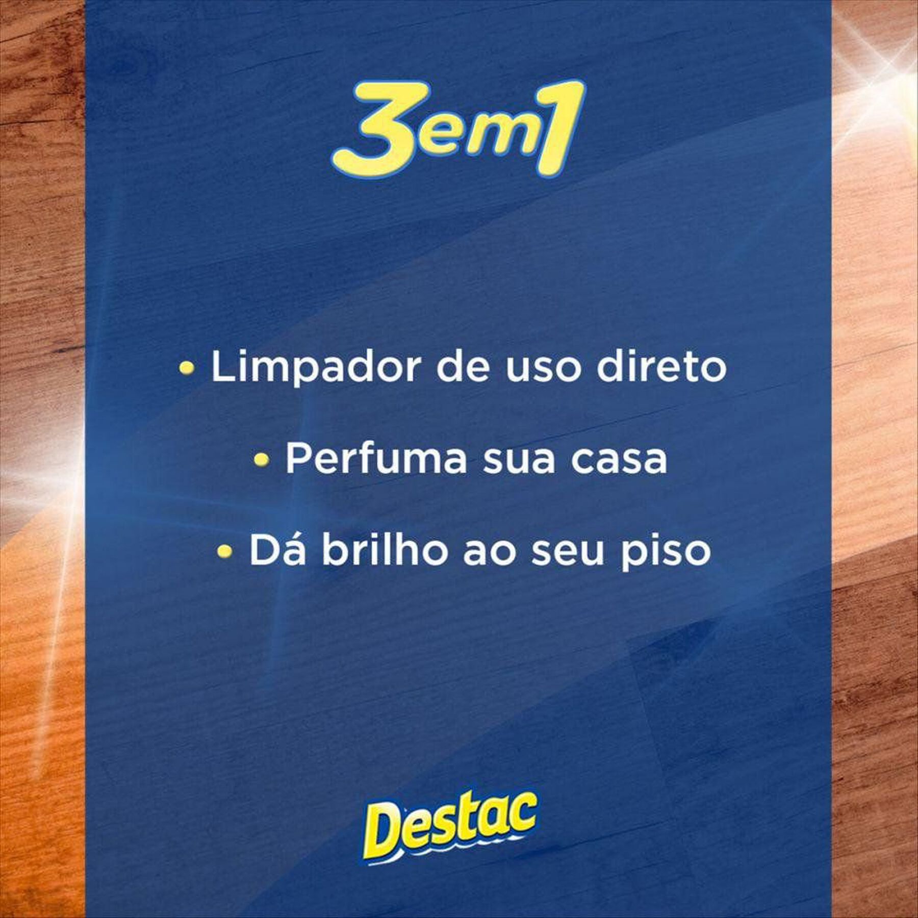 Limpador para Pisos de Madeira Lavanda & Vanilla Destac Squeeze 750ml&nbsp;