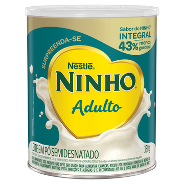 Leite em Pó Semidesnatado Adulto Ninho Nestlé Lata 350g