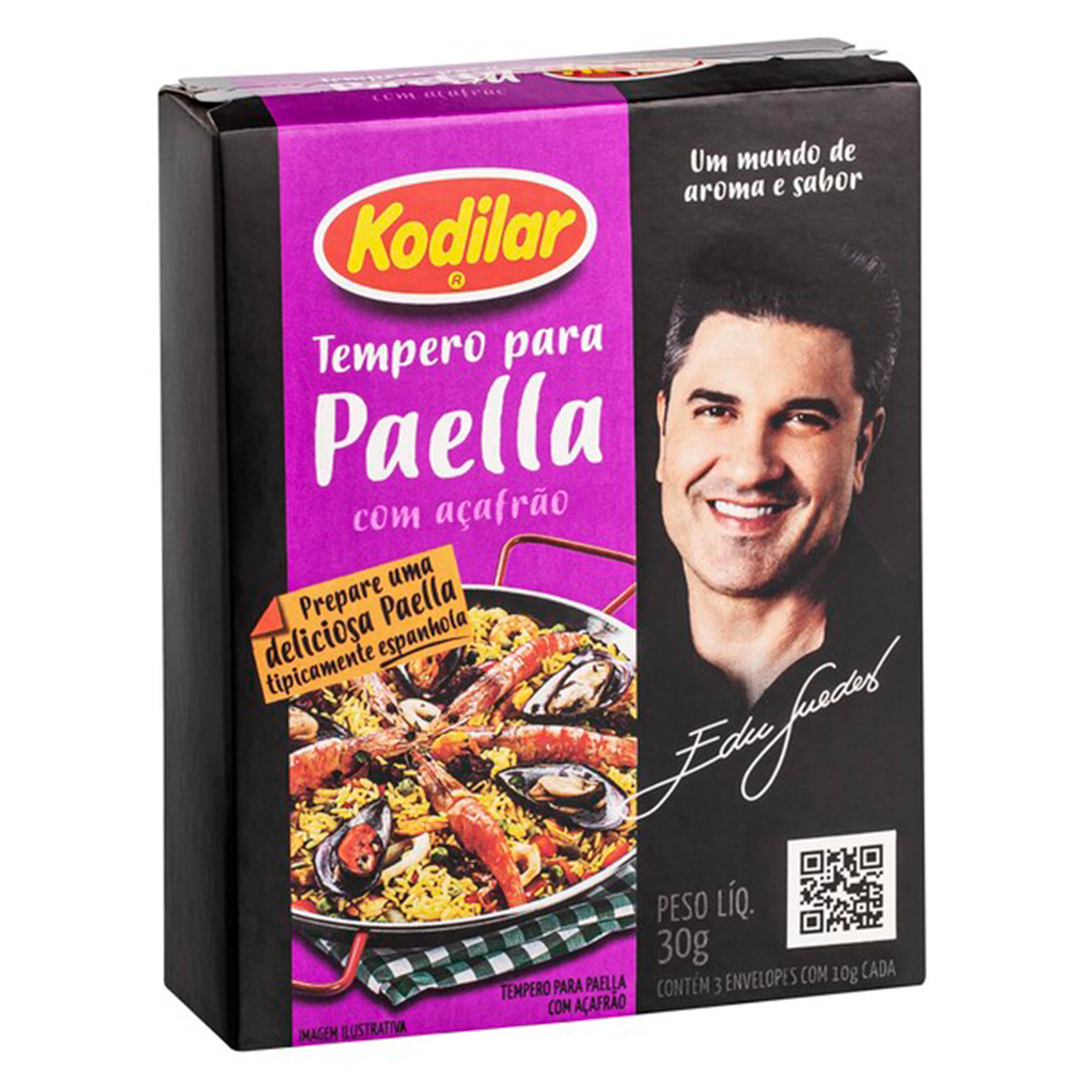 Tempero para Paella com A&ccedil;afr&atilde;o Kodilar Caixa 30g