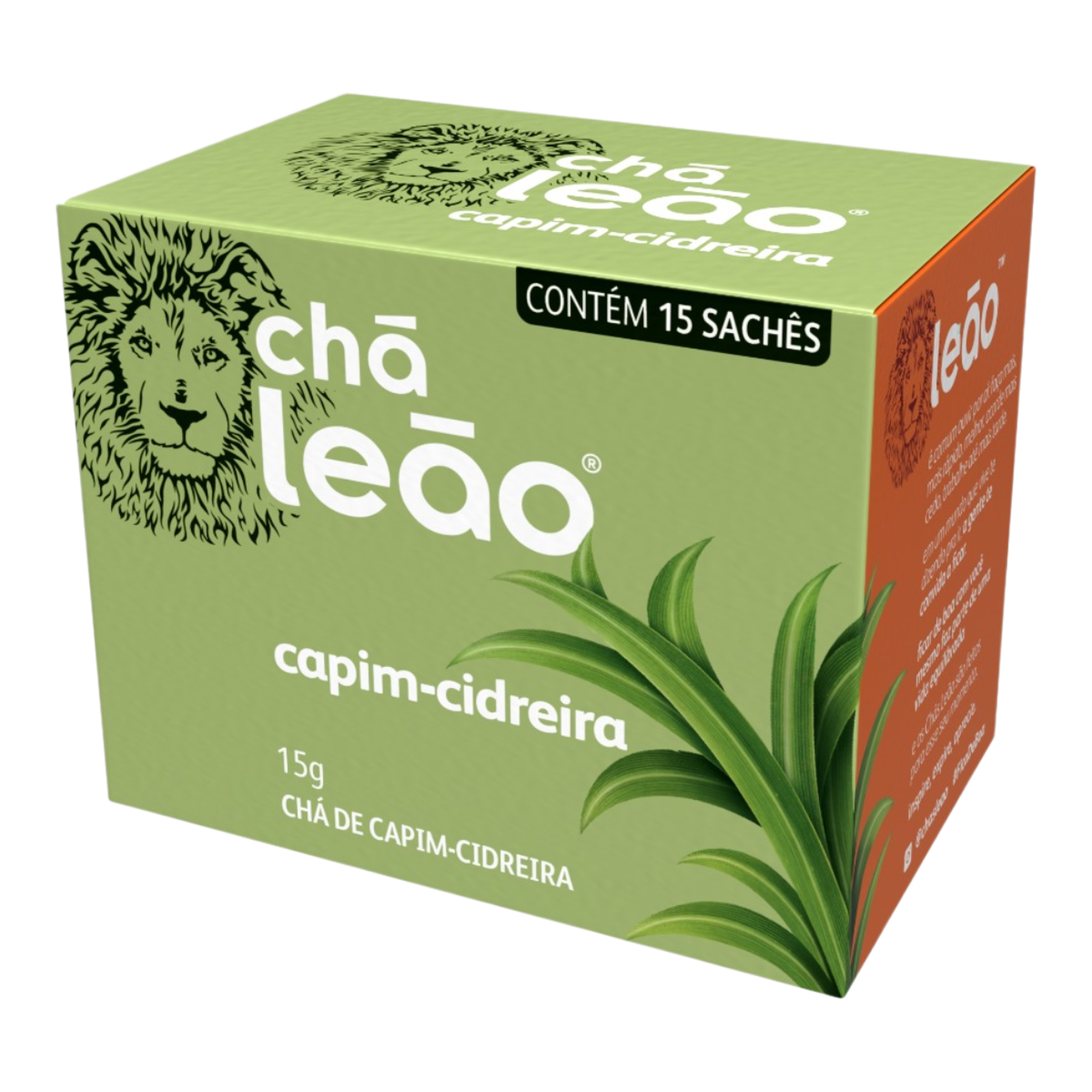 Ch&aacute; Capim-Cidreira Ch&aacute; Le&atilde;o Caixa 15g 15 Unidades