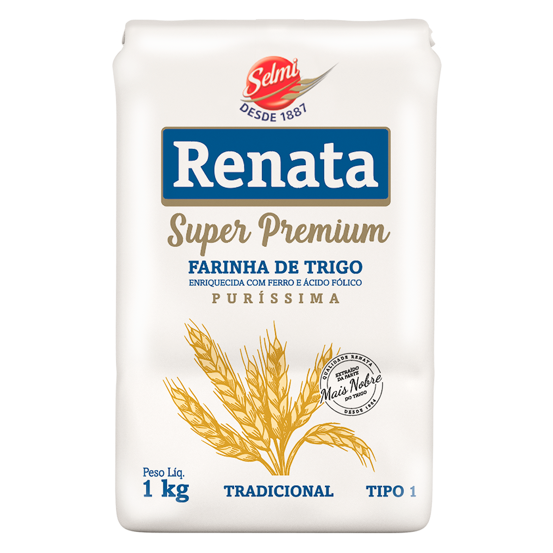 Farinha de Trigo Tipo 1 Renata Pacote 1kg&nbsp;