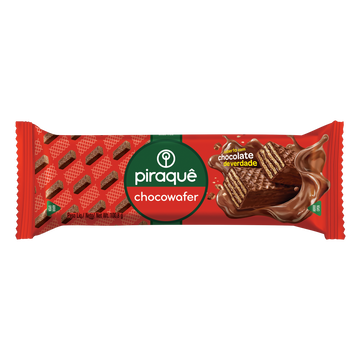 Wafer Recheado Chocolate Chocowafer Piraquê Pacote 100,8g