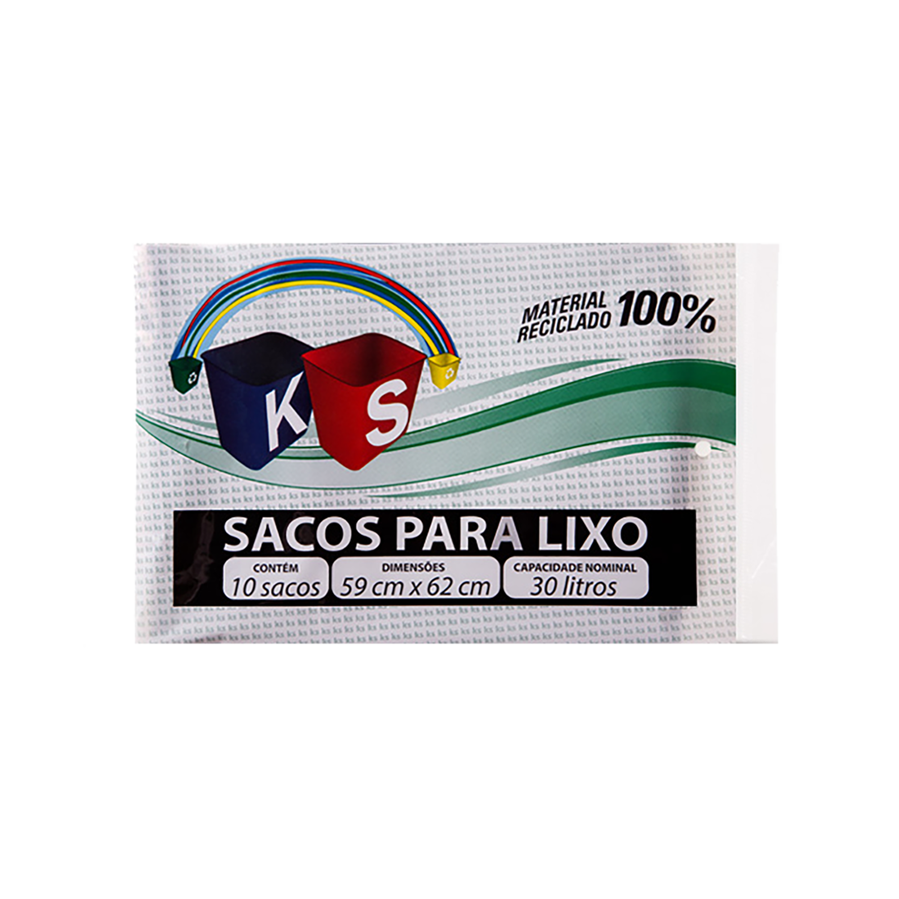 Saco Lixo KS 30l Pacote 10 Unidades
