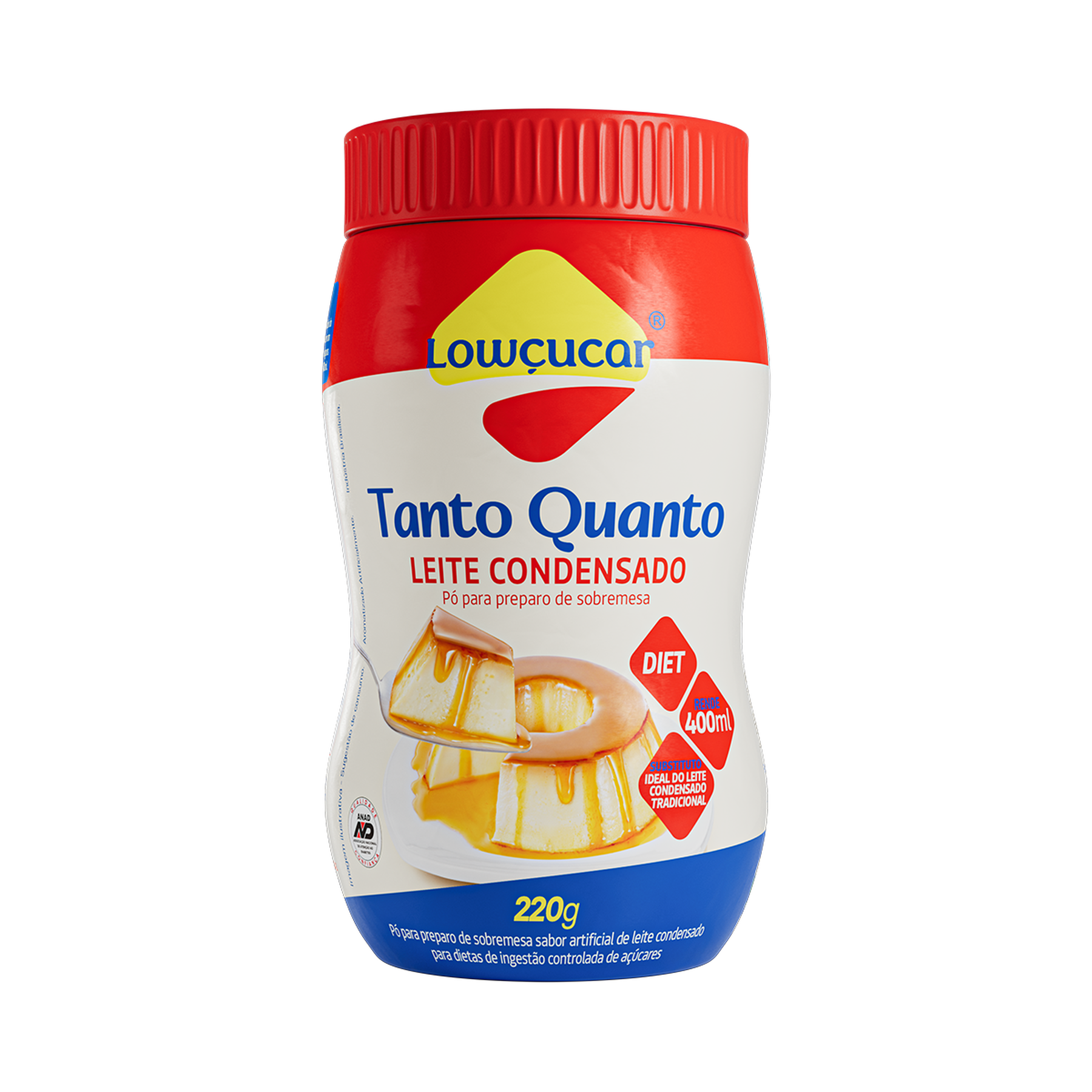 Leite Condensado em P&oacute; Tanto Quanto Low&ccedil;ucar Pote 220g
