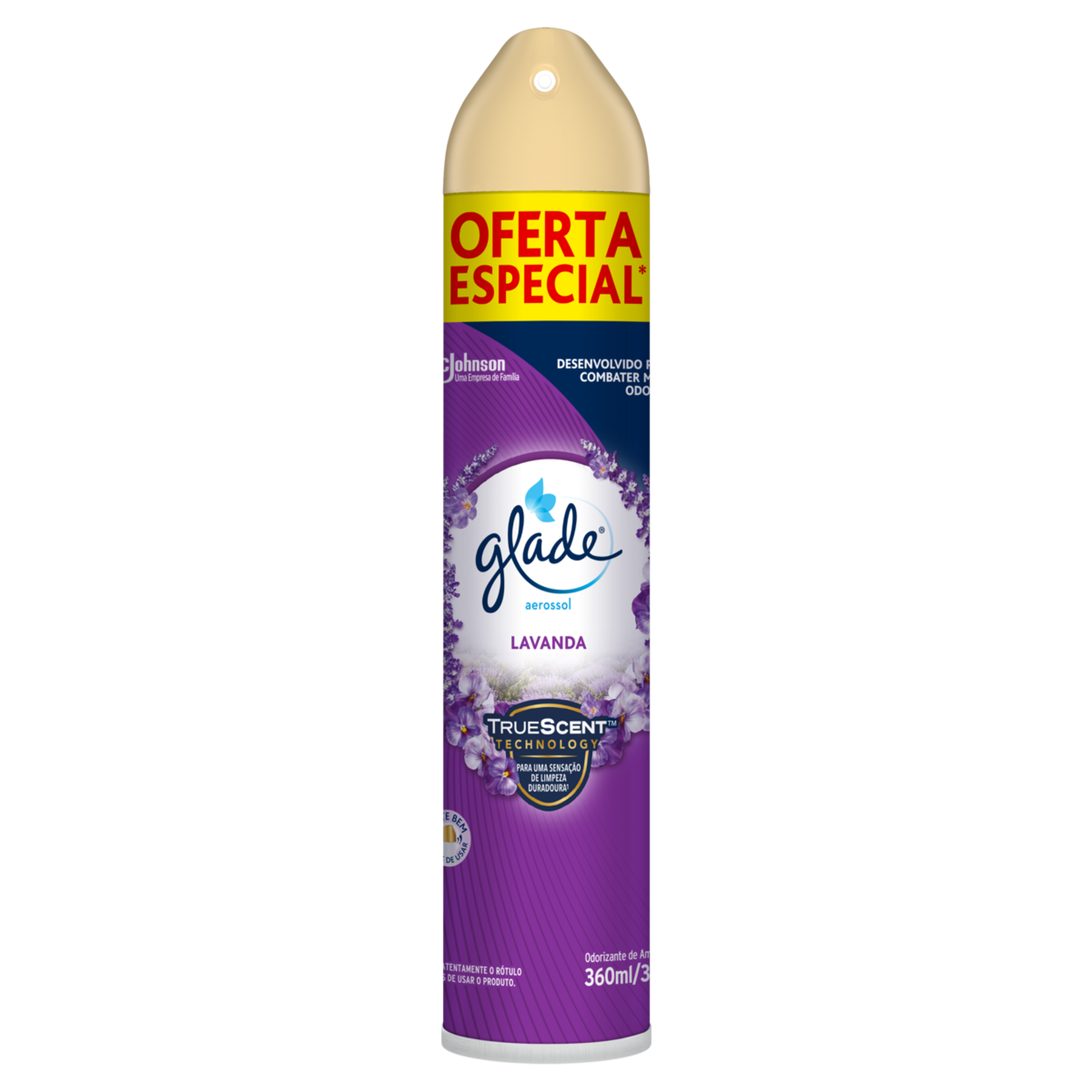 Odorizador de Ambiente Aerossol Lavanda Glade Frasco 360ml Spray Oferta Especial