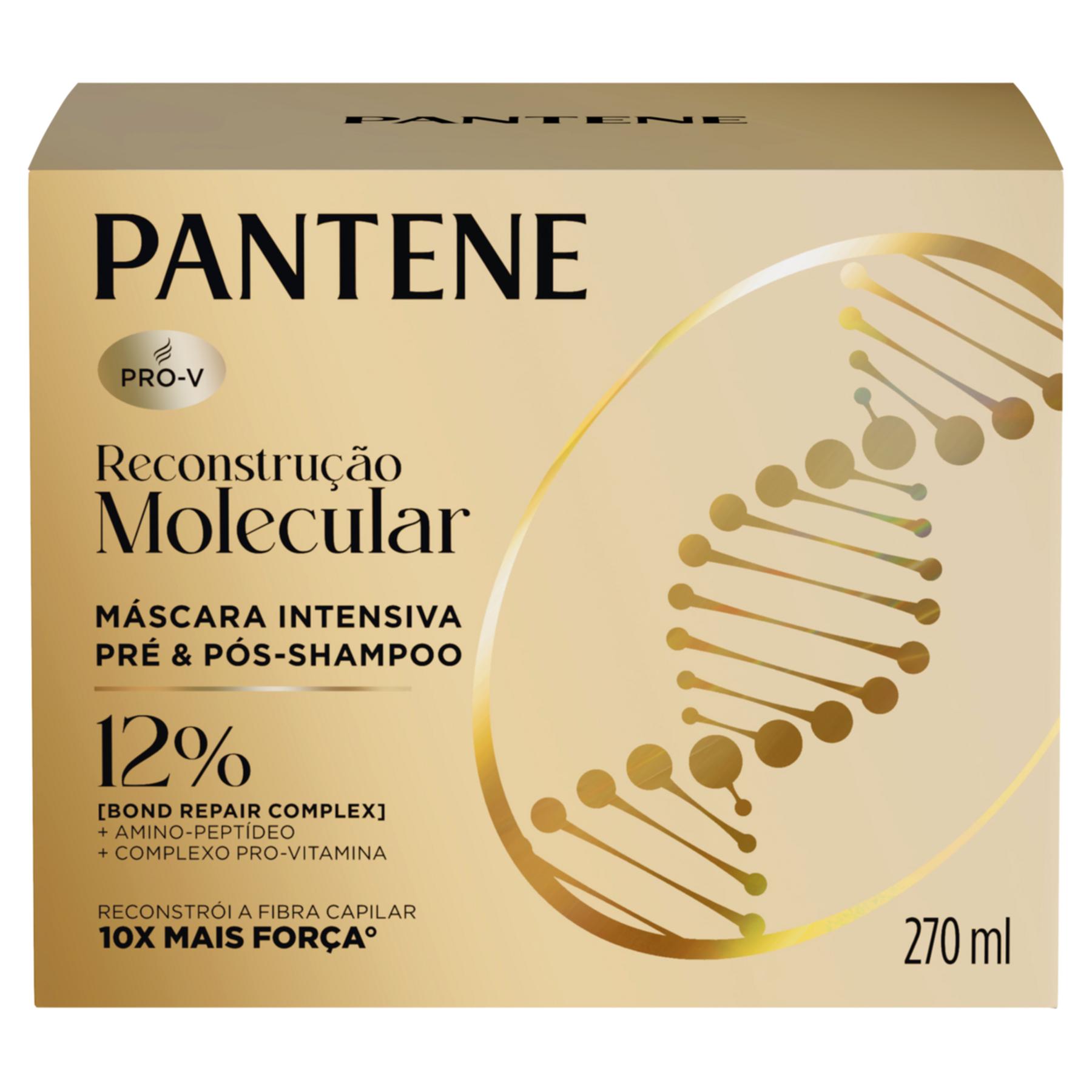 M&aacute;scara Intensiva Reconstru&ccedil;&atilde;o Molecular Pantene Caixa 270ml