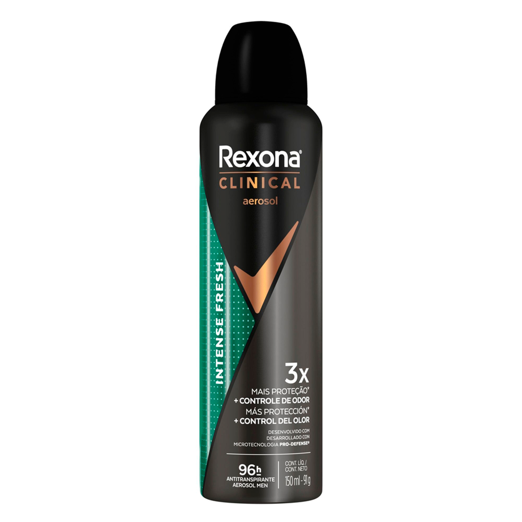 Desodorante Antitranspirante Aerossol Rexona Clinical Intense Fresh 150ml