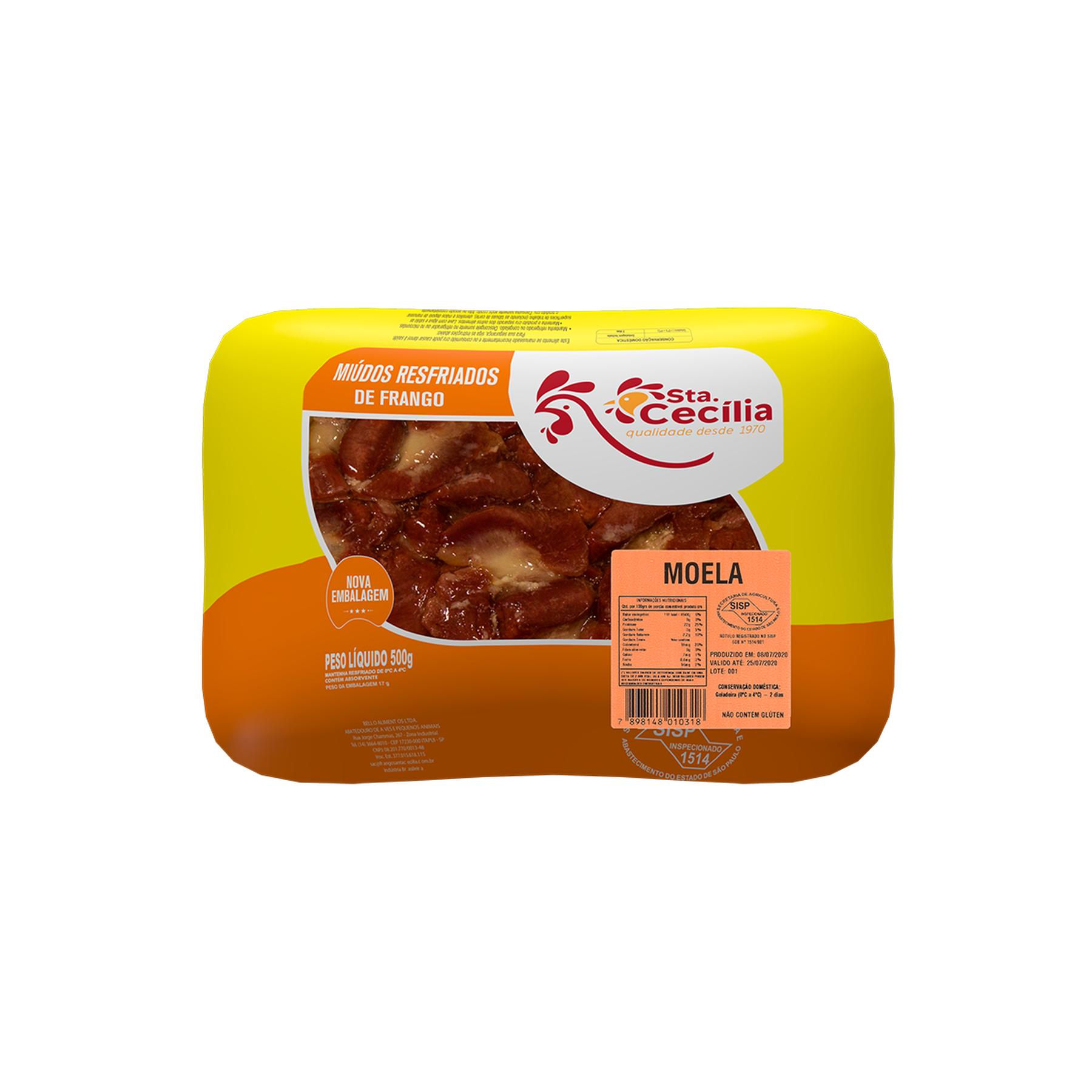 Moela Bandeja Santa Cec&iacute;lia 500g
