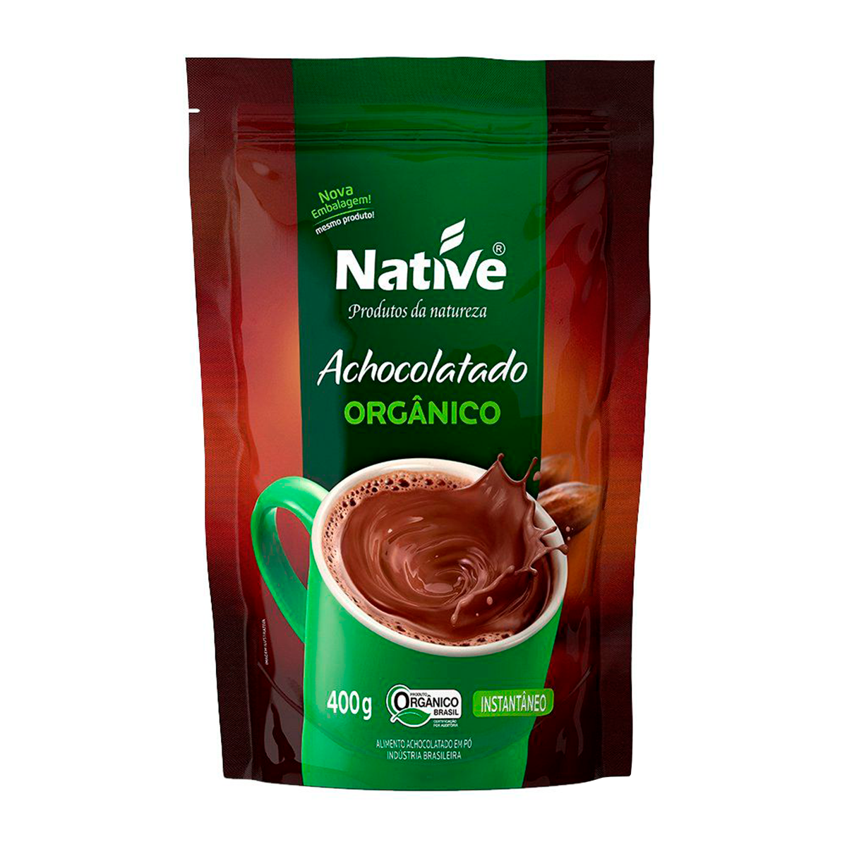 Achocolatado em P&oacute; Org&acirc;nico Native 400g