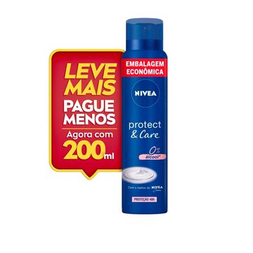 Desodorante Aerossol Protect e Care Nivea 200ml - Embalagem Econômica