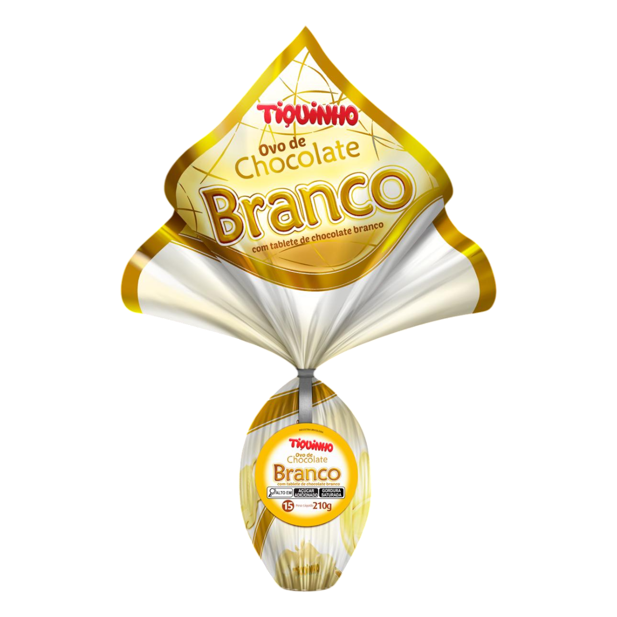 Ovo de P&aacute;scoa Branco N15 Tiquinho 210g