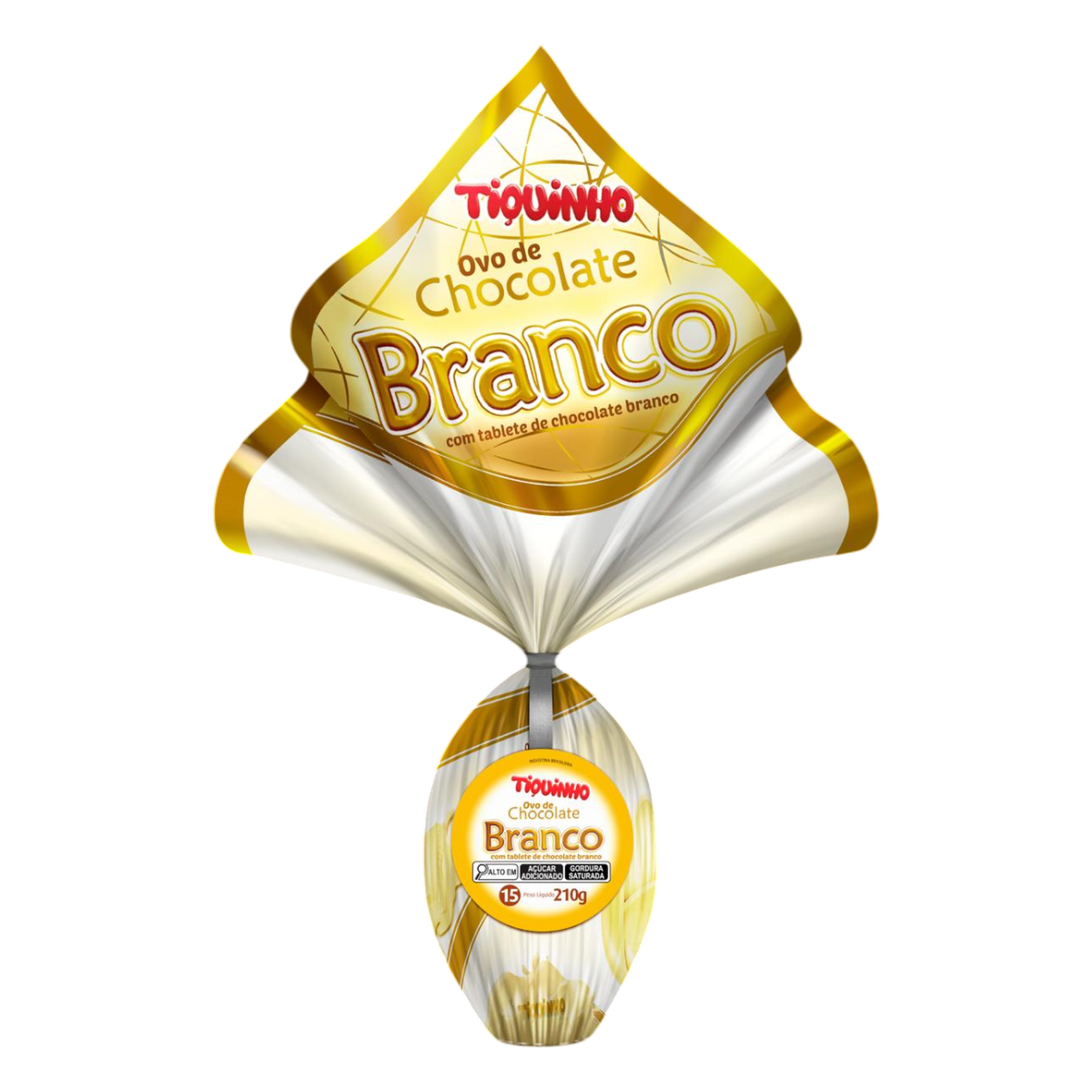 Ovo de P&aacute;scoa Branco N15 Tiquinho 210g