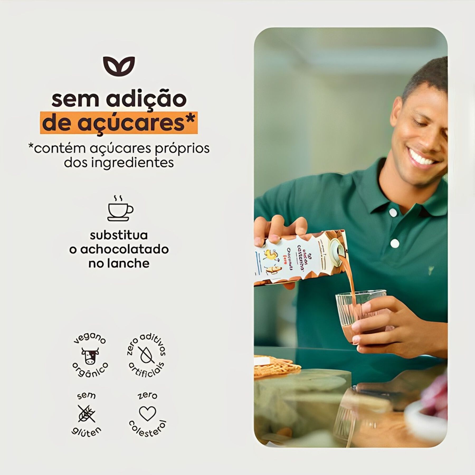 Bebida à Base de Castanha de Caju e Cacau Choconuts Zero A Tal da Castanha Caixa 1l