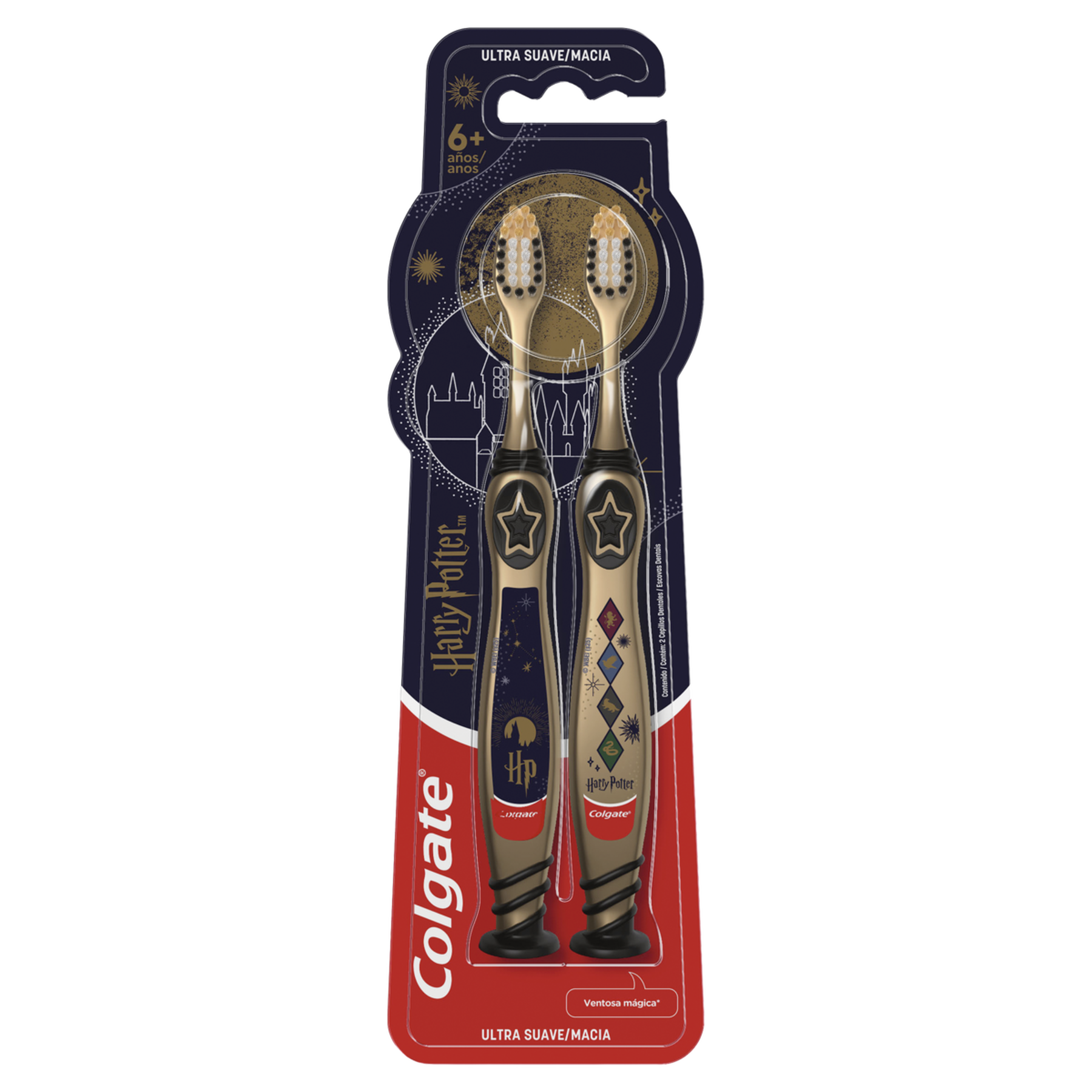 Escova Dental Infantil Ultra Macia Harry Potter Colgate C/2 Unidades