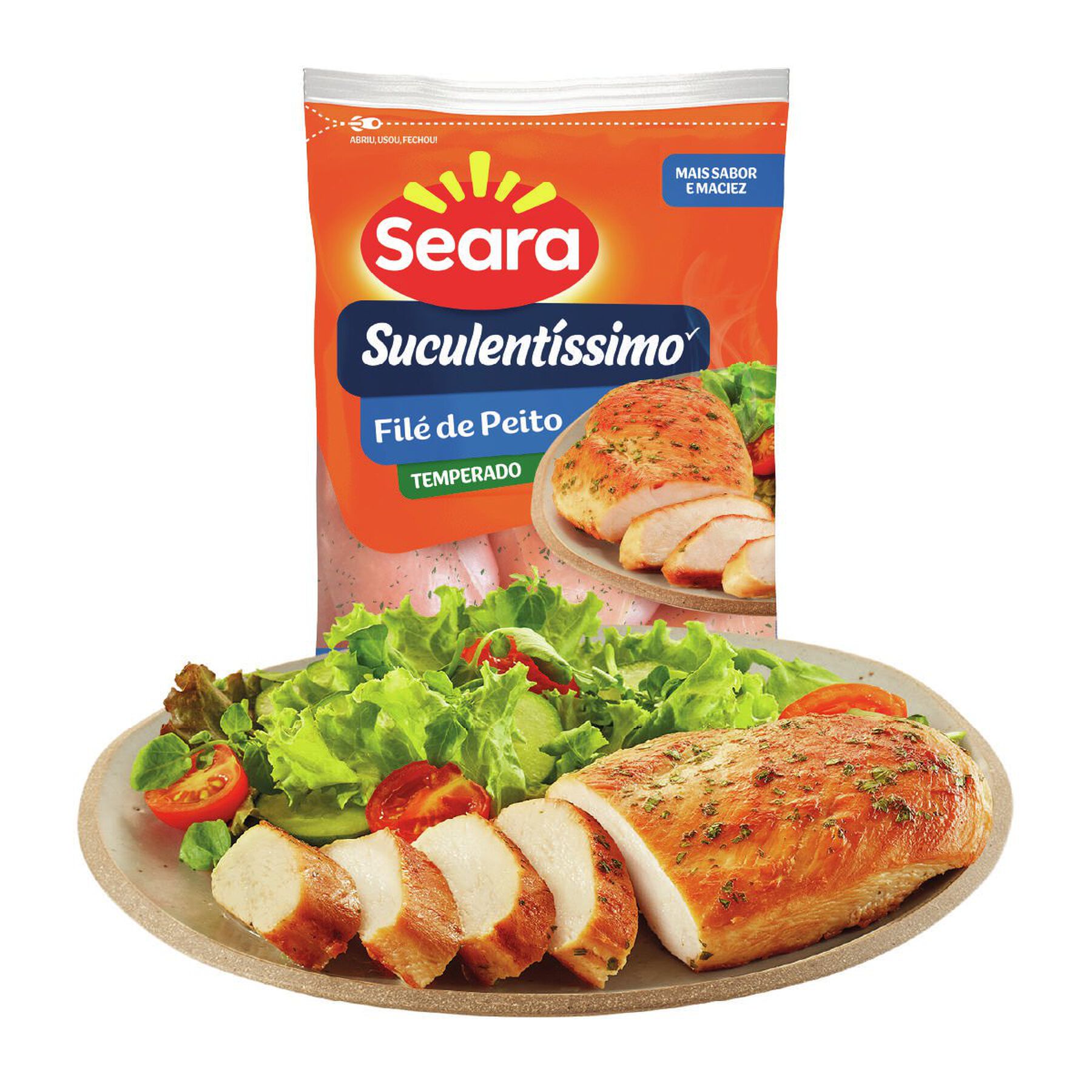 Filé de peito temperado Suculentíssimo Seara IQF 1kg