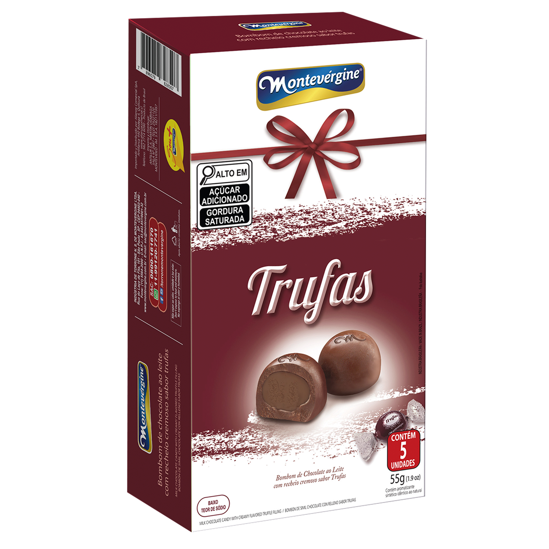 Bombom Trufas Montev&eacute;rgine Caixa 55g