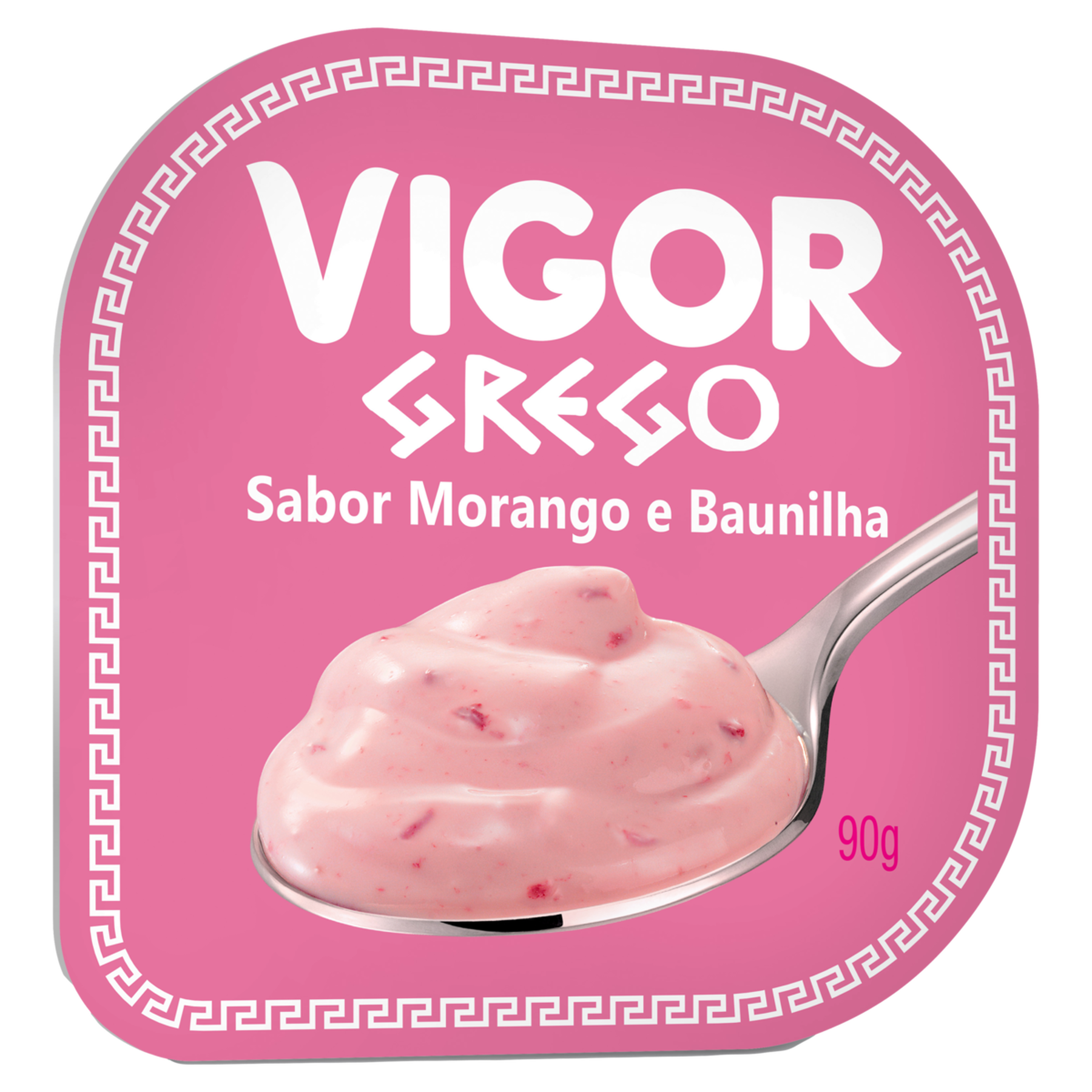Iogurte Grego Morango e Baunilha Vigor Pote 90g