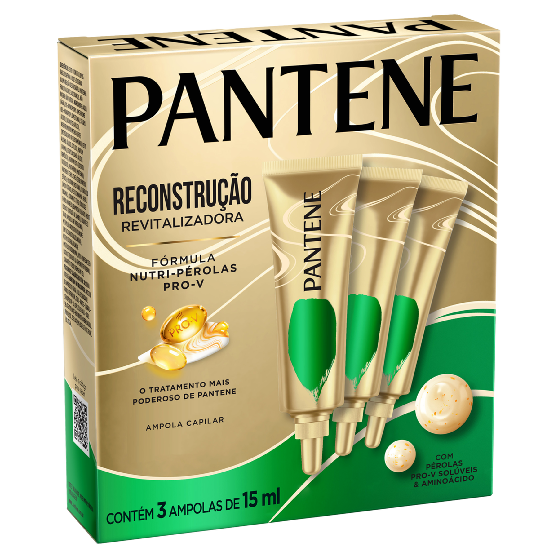 Ampola Capilar Resgate Instantâneo Pantene Caixa 45g C/3 Unidades