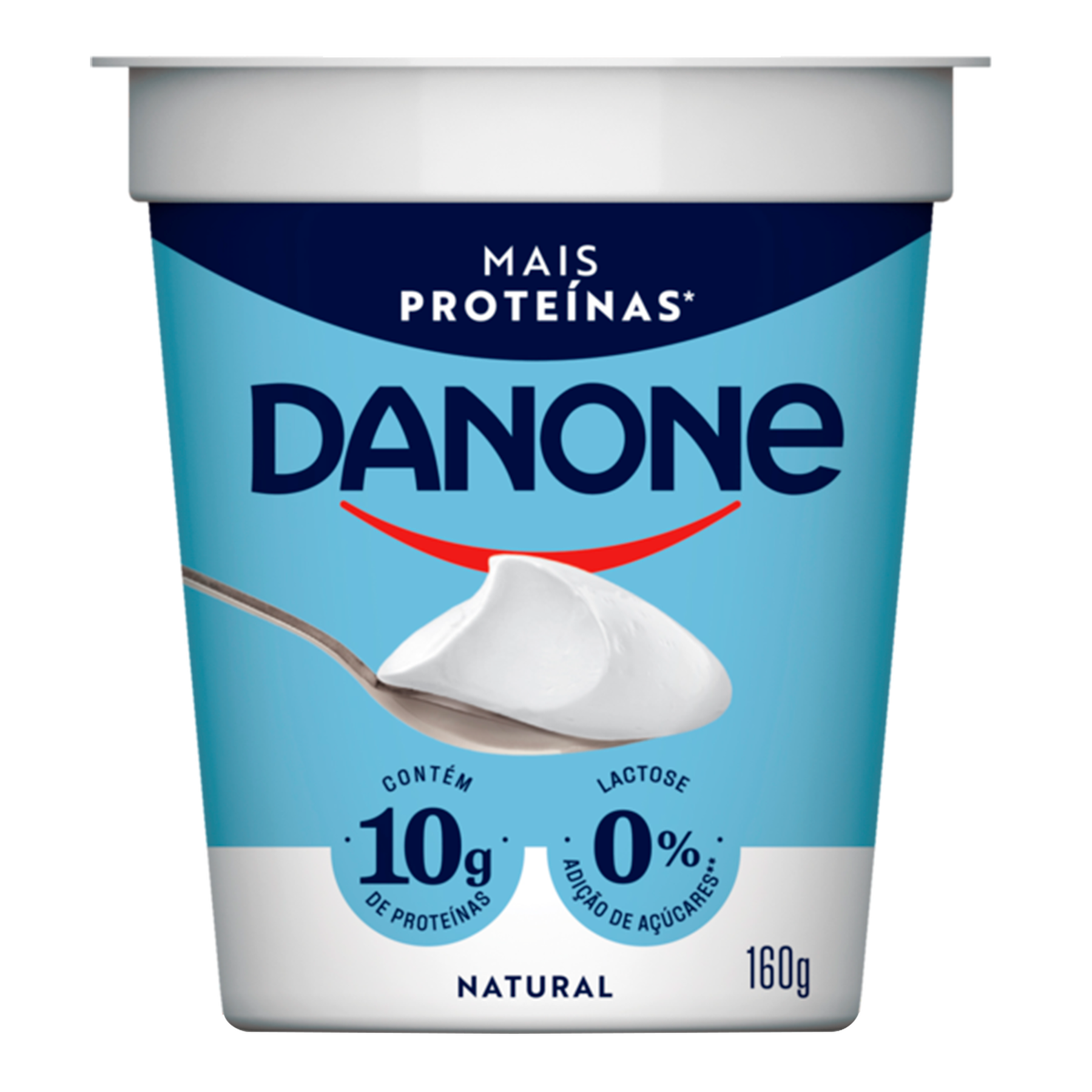 Iogurte Semidesnatado Natural Zero Lactose Danone Copo 160g