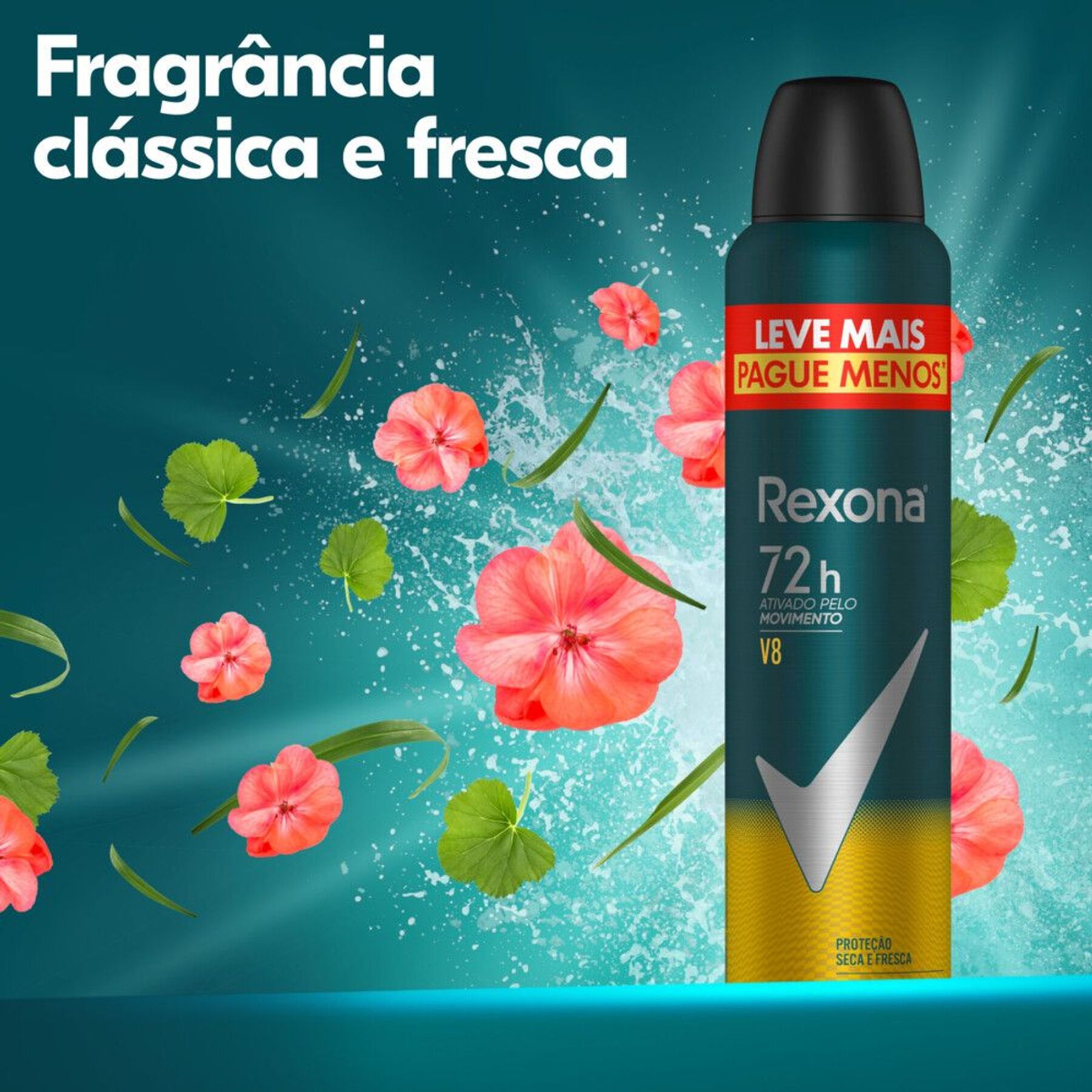 Antitranspirante Aerossol V8 Rexona Men 250ml