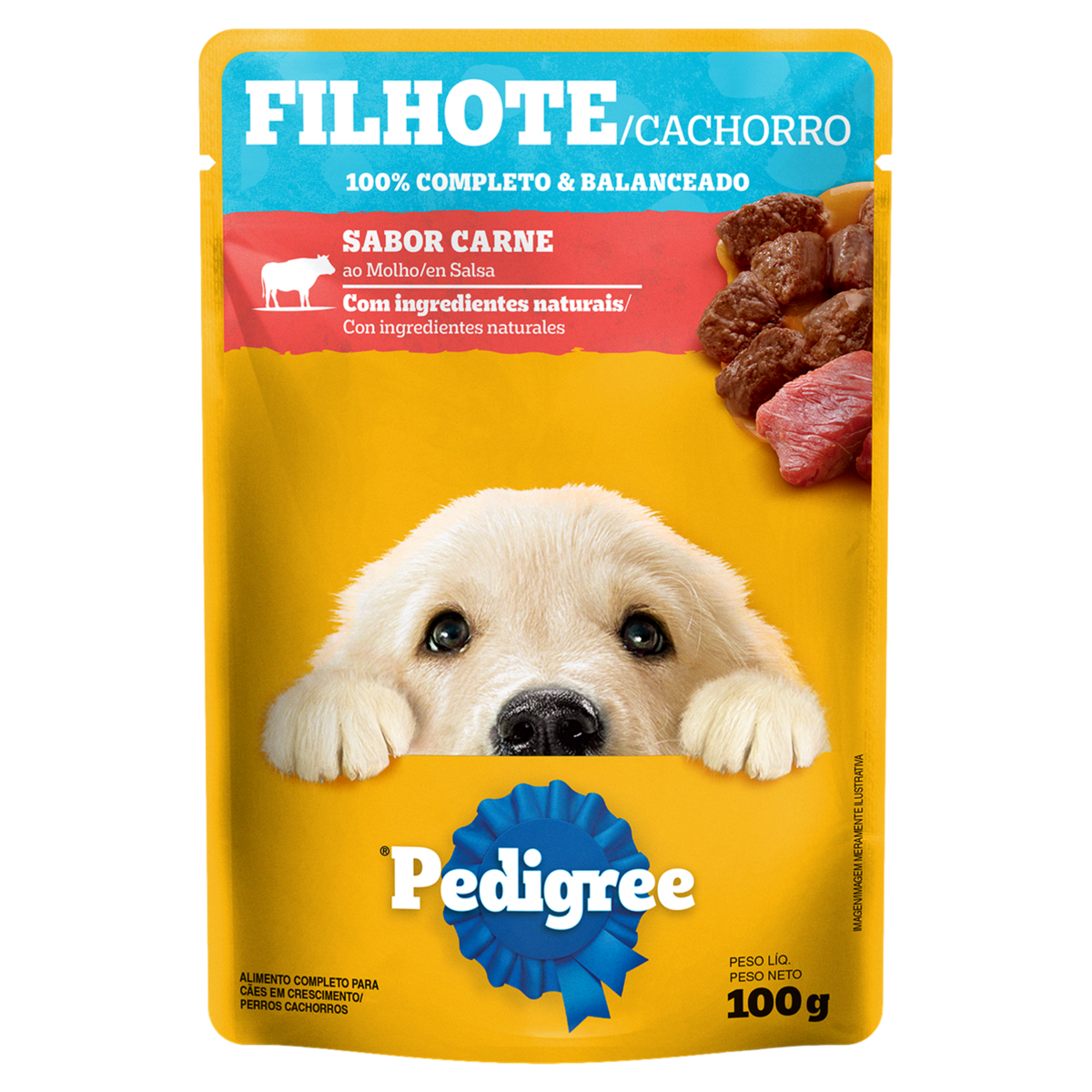 Alimento para C&atilde;es Filhotes Carne ao Molho Pedigree Vital Pro Sach&ecirc; 100g