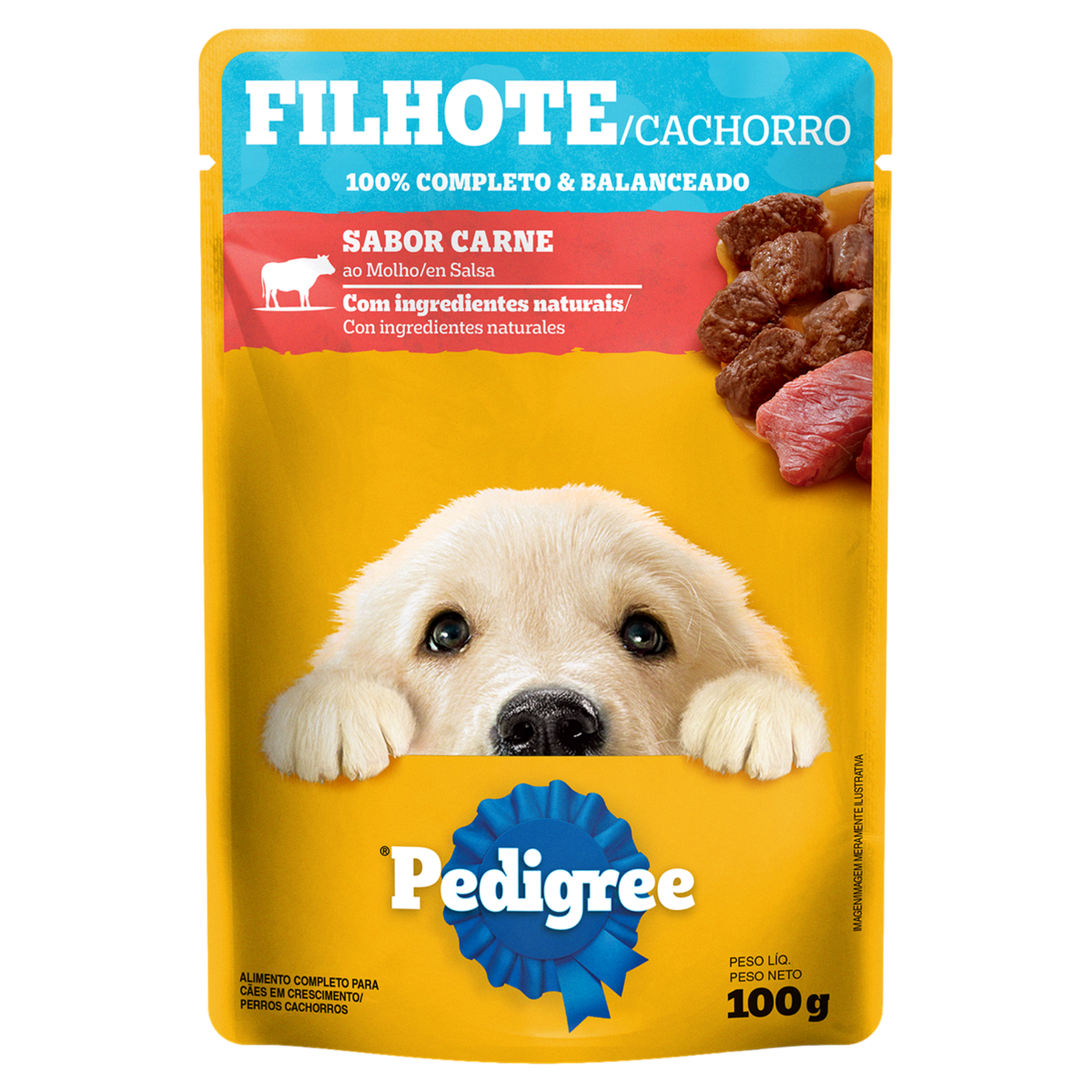 Alimento para Cães Filhotes Carne ao Molho Pedigree Vital Pro Sachê 100g