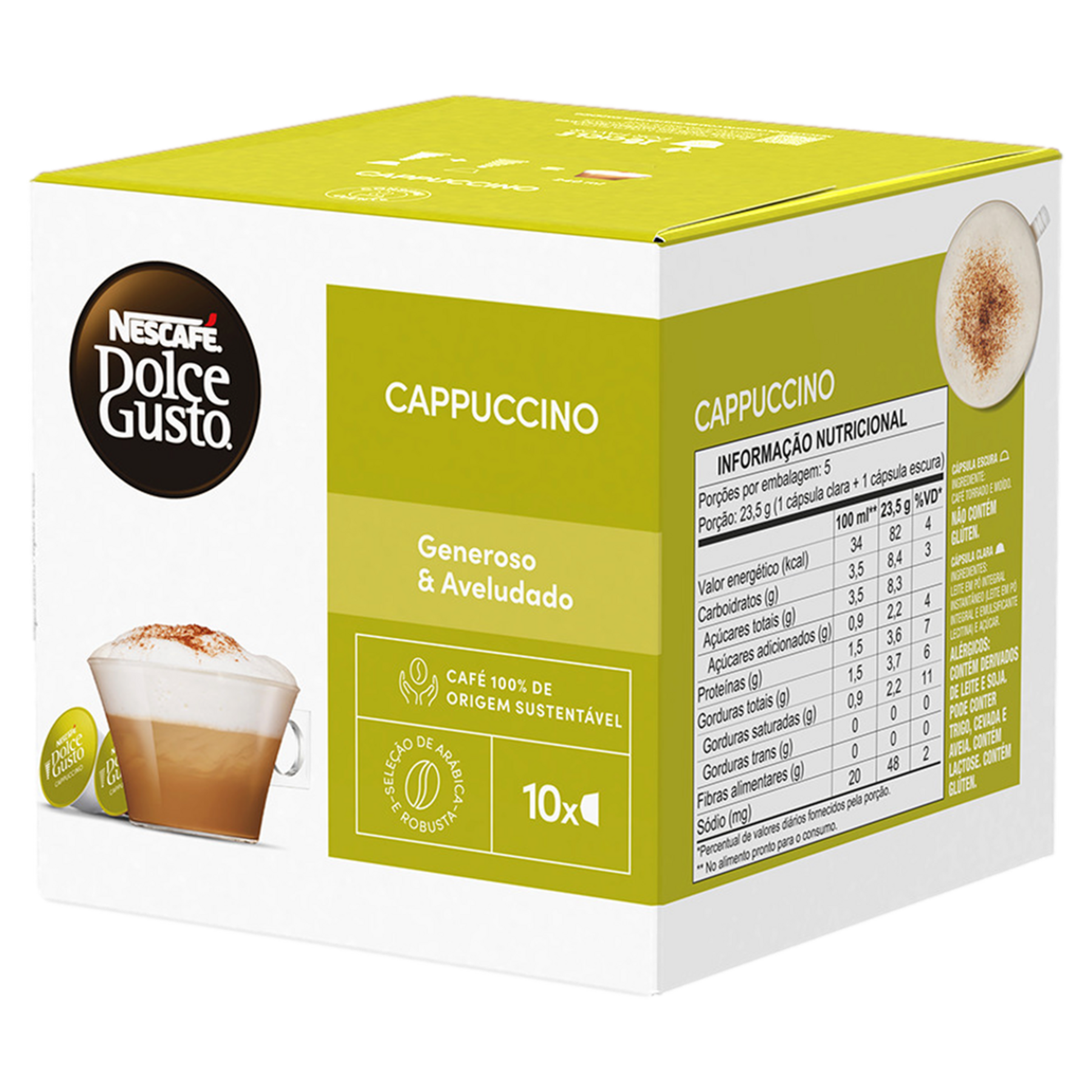 Café em Cápsula Nescafé Dolce Gusto Cappuccino 10 Cápsulas