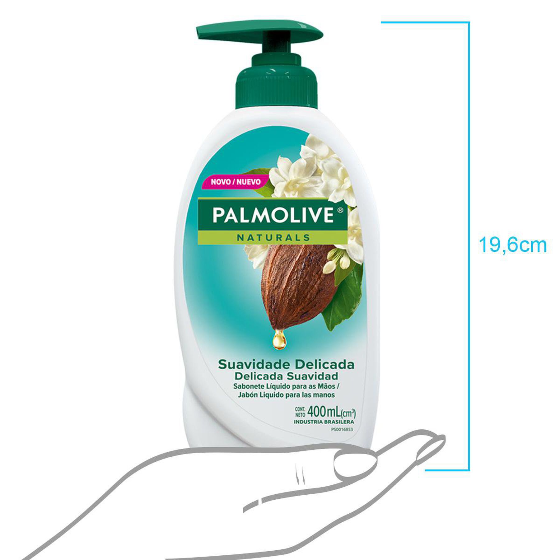 Sabonete L&iacute;quido para as M&atilde;os Suavidade Delicada Palmolive Naturals Frasco 400ml