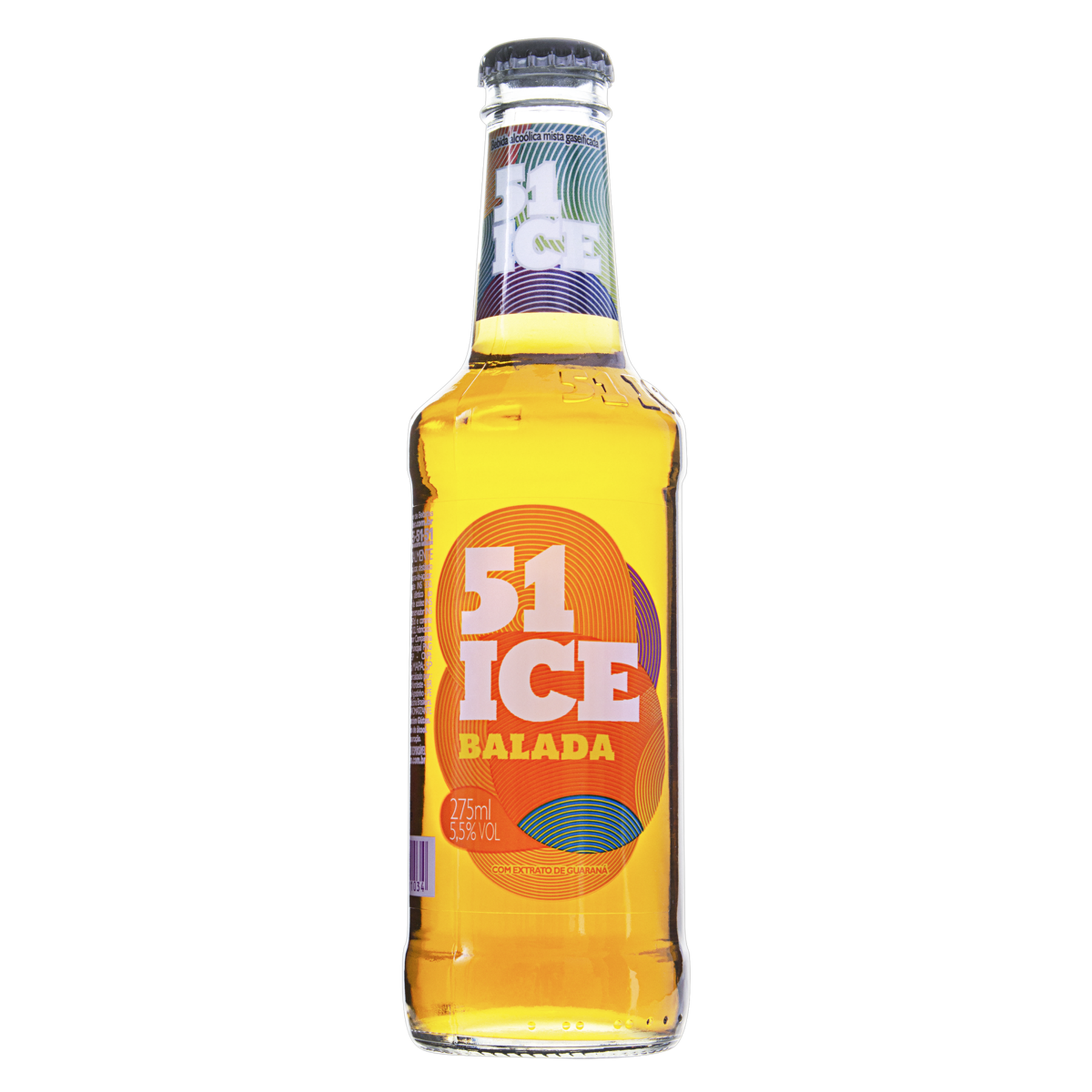 Bebida Mista Alcoólica Gaseificada Guaraná 51 Ice Balada Garrafa 275ml