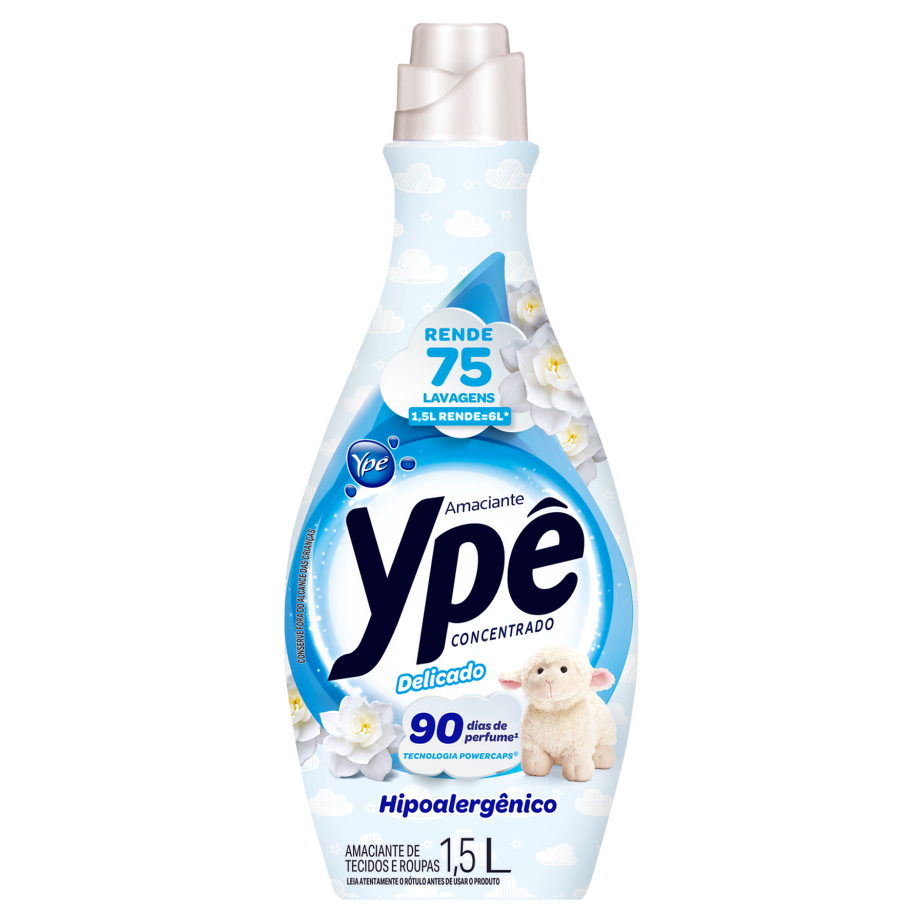 Amaciante de Roupa Concentrado Delicado Ypê Frasco 1,5l