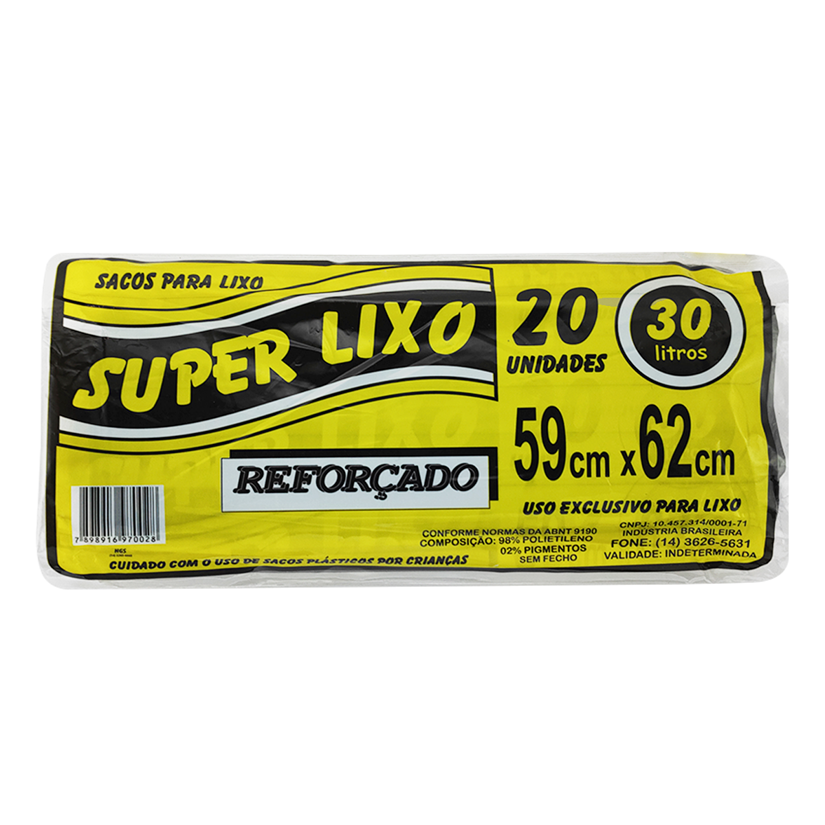 Saco Lixo Super Lixo 30l C/20 Unidades