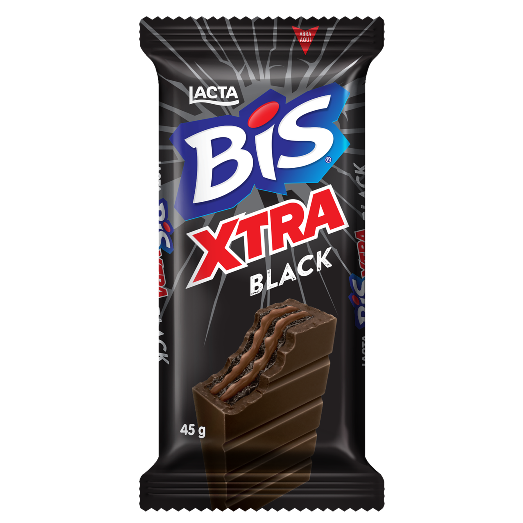 Wafer Bis Xtra Chocolate Black Lacta Pacote 45g&nbsp;
