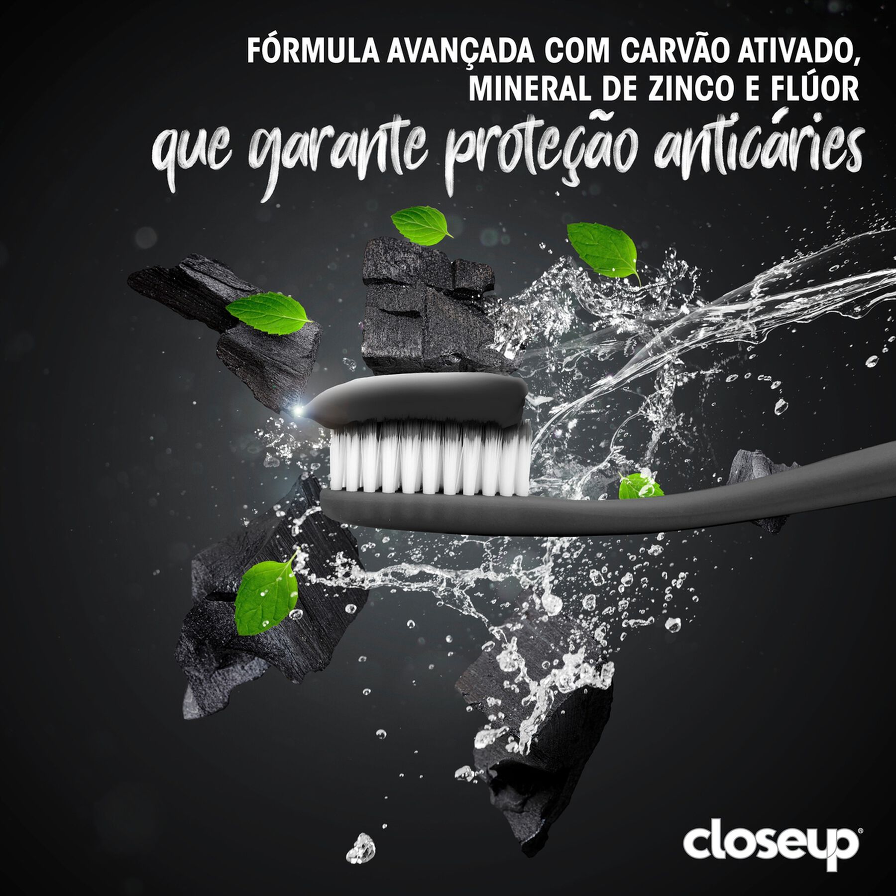 Creme Dental Carv&atilde;o Ativado Menta Closeup Caixa 85g&nbsp;