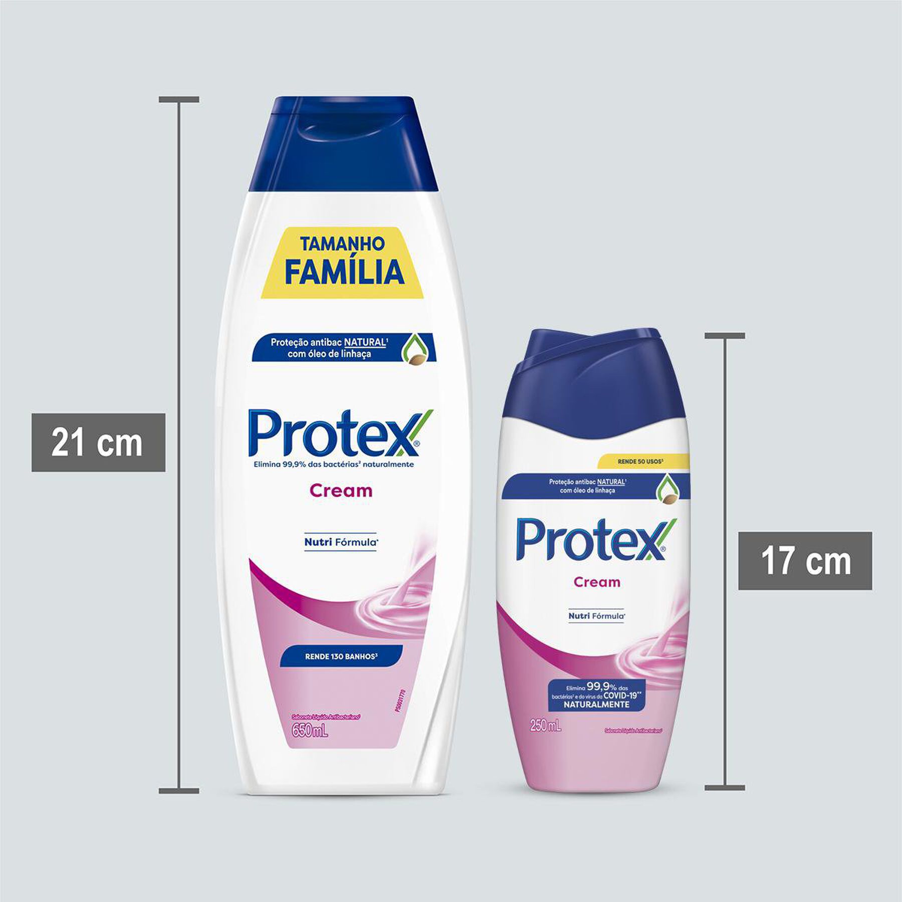Sabonete Líquido Antibacteriano Cream Protex Frasco 650ml - Embalagem Tamanho Família