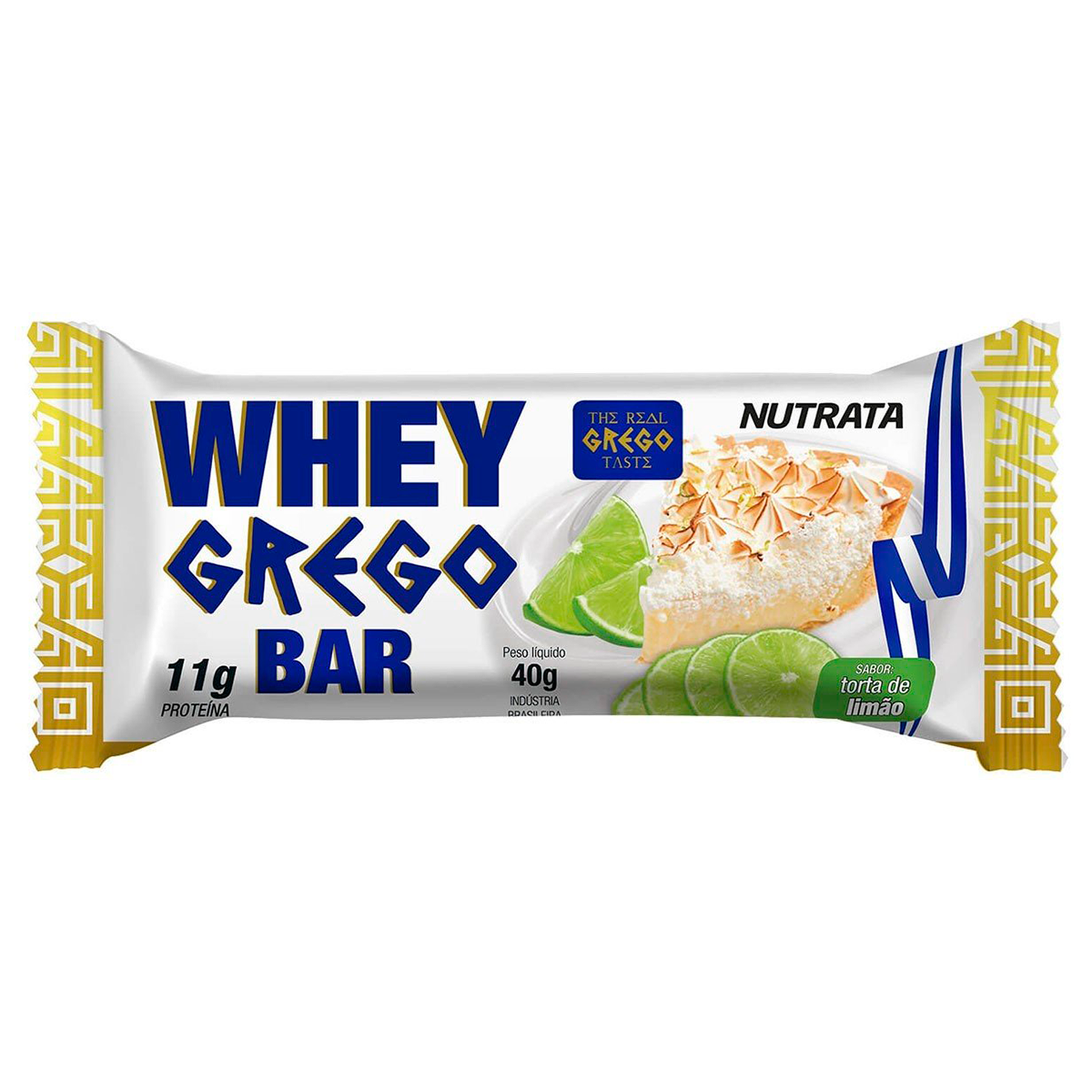 Barra de Prote&iacute;na Torta de Lim&atilde;o Whey Grego Bar Nutrata 40g