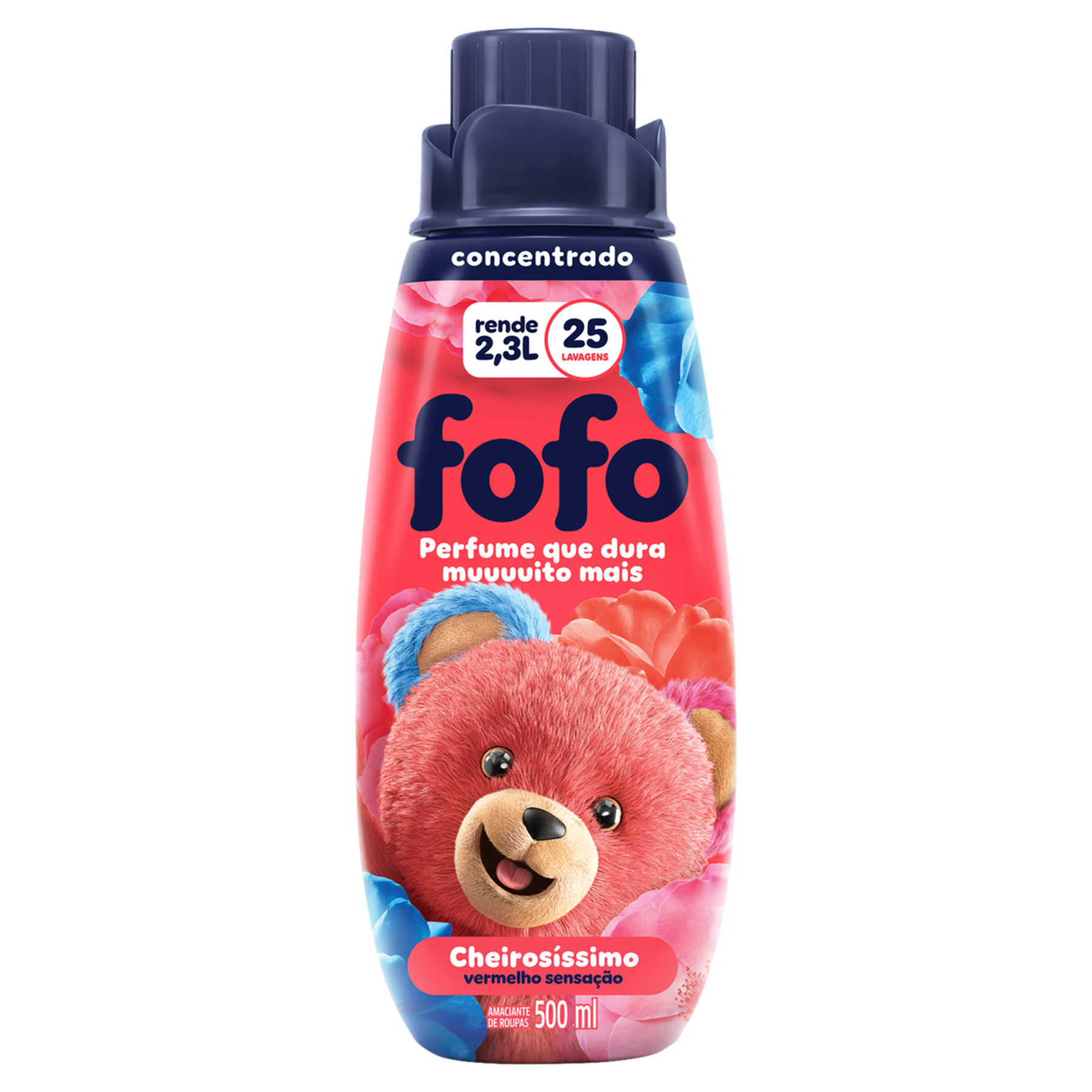 Amaciante de Roupa Concentrado Cheirosíssimo Vermelho Sensação Fofo Frasco 500ml