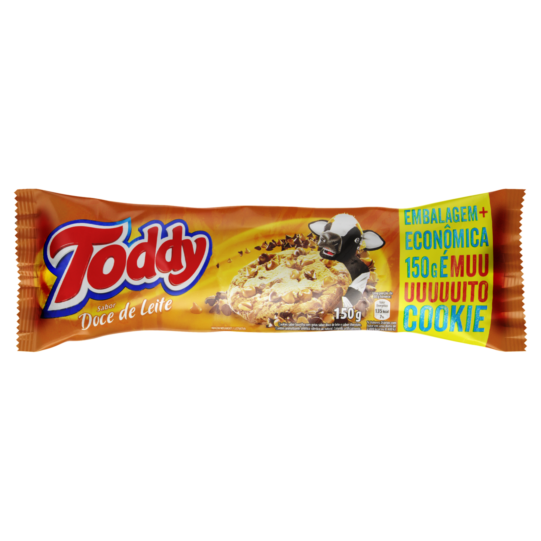 Biscoito Cookie Doce de Leite Toddy Pacote 150g Embalagem Econômica