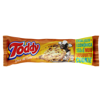 Biscoito Cookie Doce de Leite Toddy Pacote 150g Embalagem Econômica
