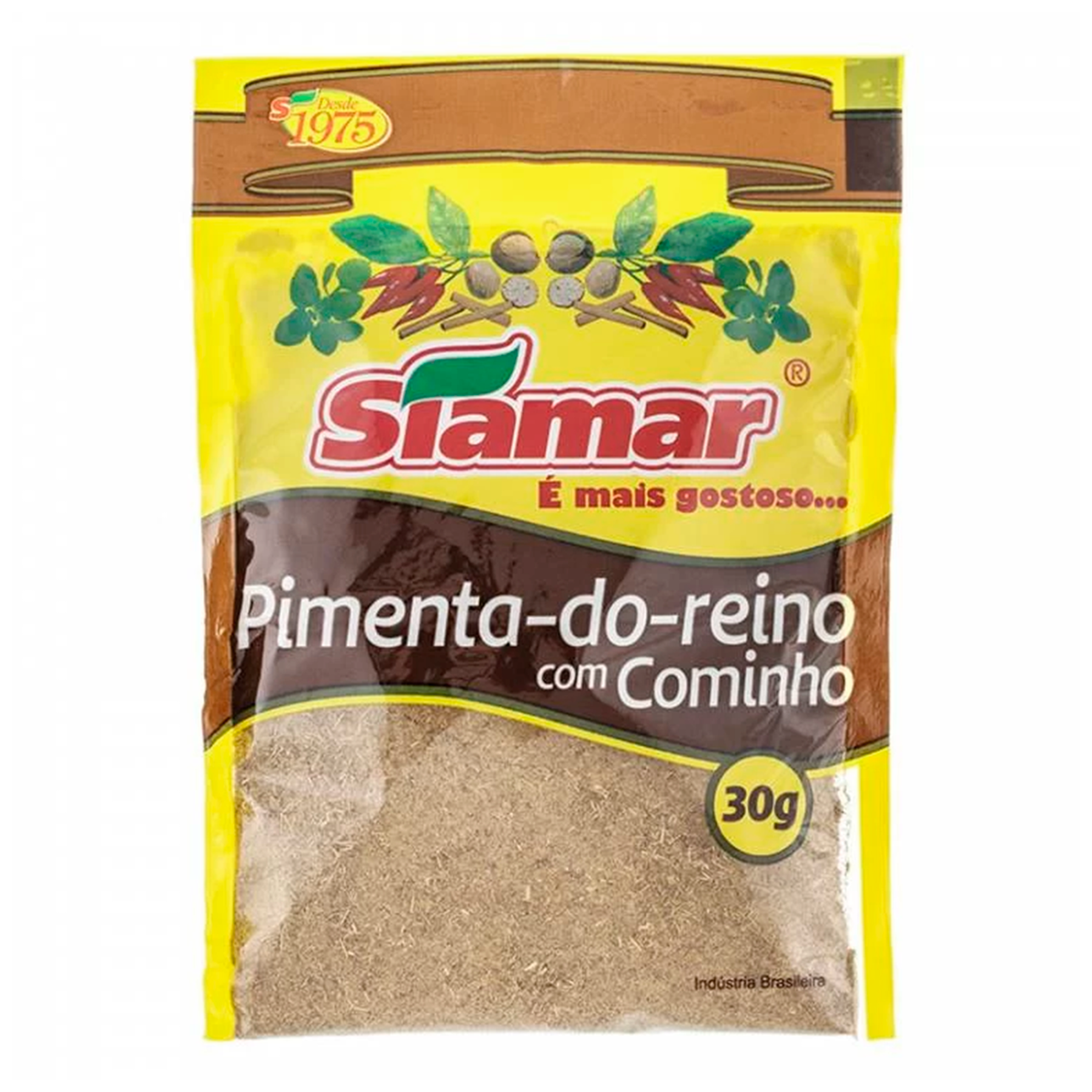 Pimenta do Reino com Cominho em P&oacute; Siamar Pacote 30g&nbsp;