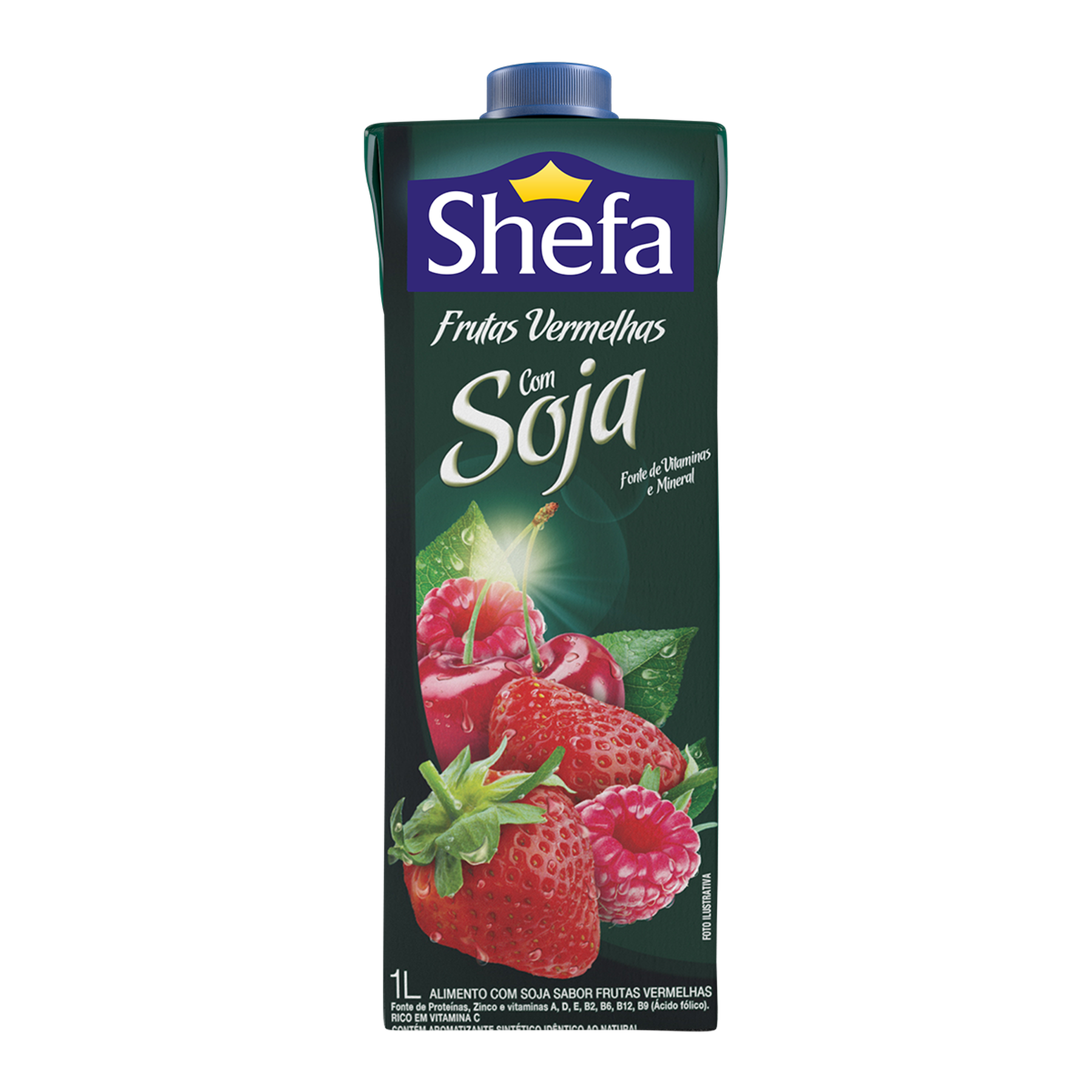 Bebida de Soja Frutas Vermelhas Shefa 1l
