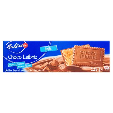 Biscoito Amanteigado Cobertura Chocolate ao Leite Bahlsen Caixa 125g