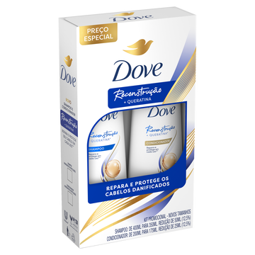 Shampoo 350ml + Condicionador 175ml Reconstrução Dove