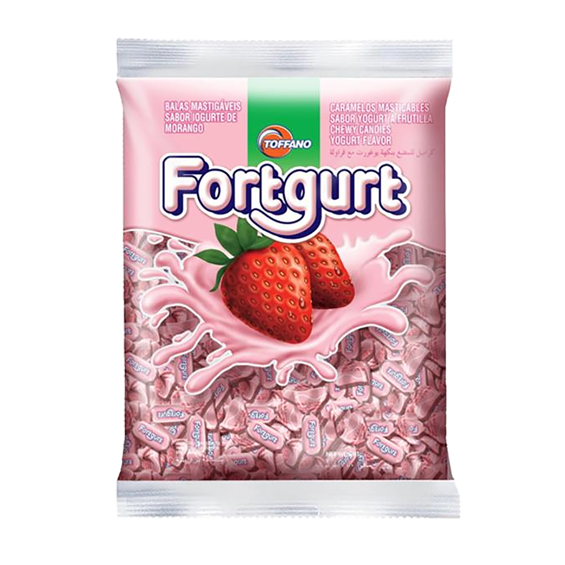 Bala Mastigável Iogurte Fortgurt Toffano Pacote 150g