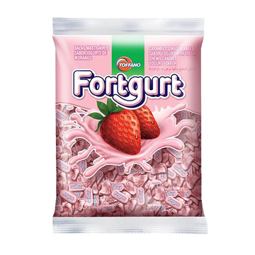 Bala Mastigável Iogurte Fortgurt Toffano Pacote 150g