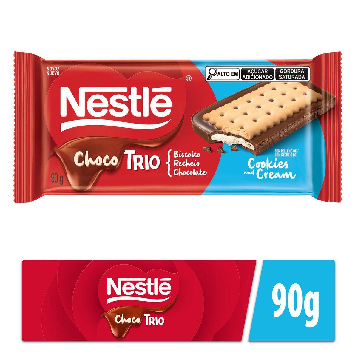 Chocolate Chocotrio Nestl&eacute; Cookies & Cream 90g