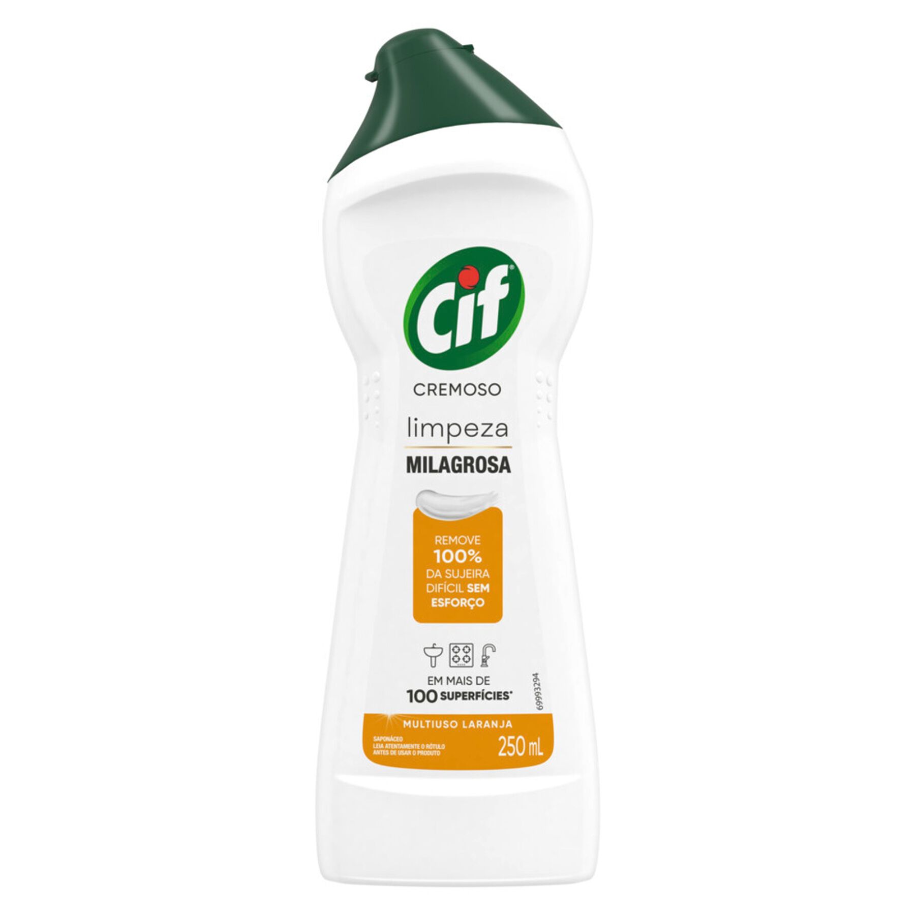 CIF Cremoso Limpeza Milagrosa Laranja para casa 250 ml